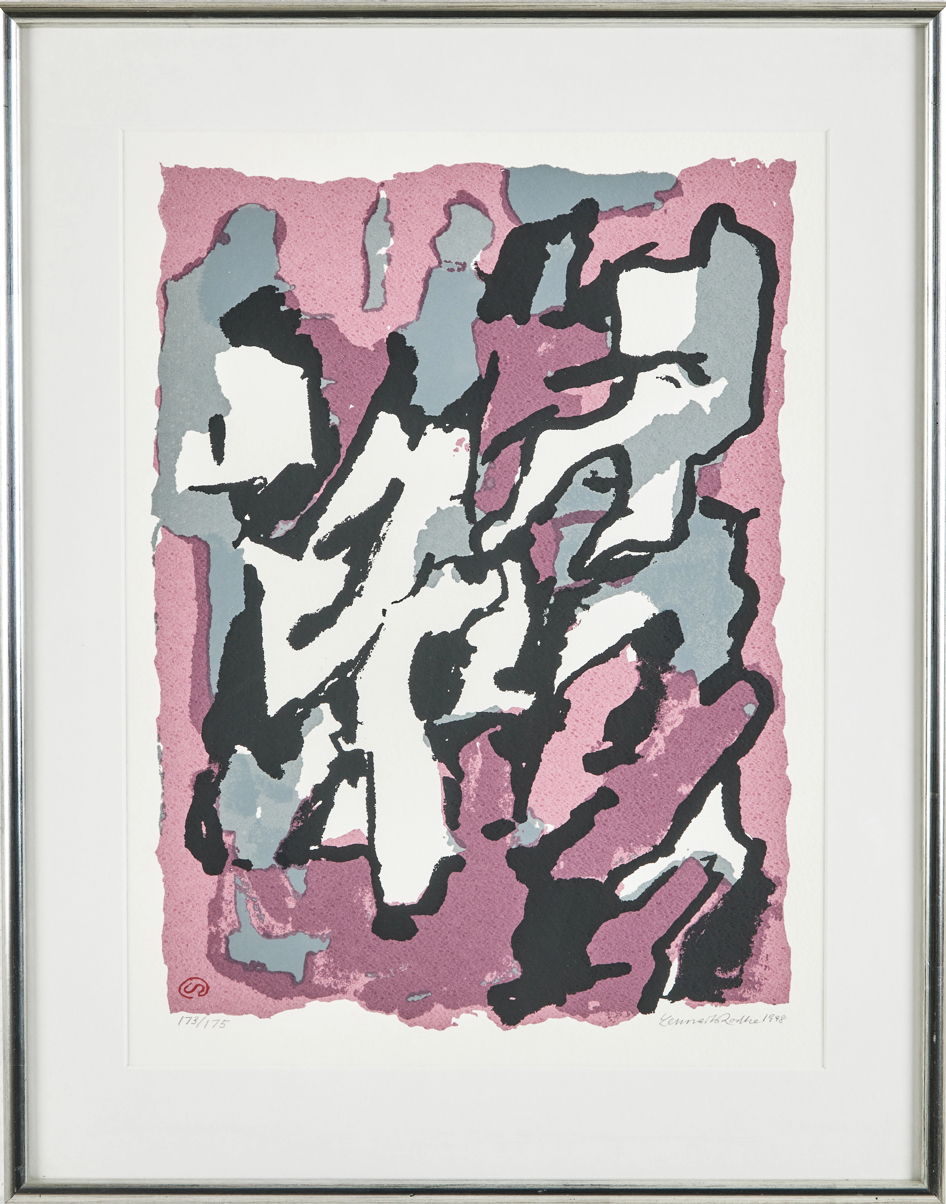 LENNART RODHE. Komposition, serigrafi, signerad, 173/175.