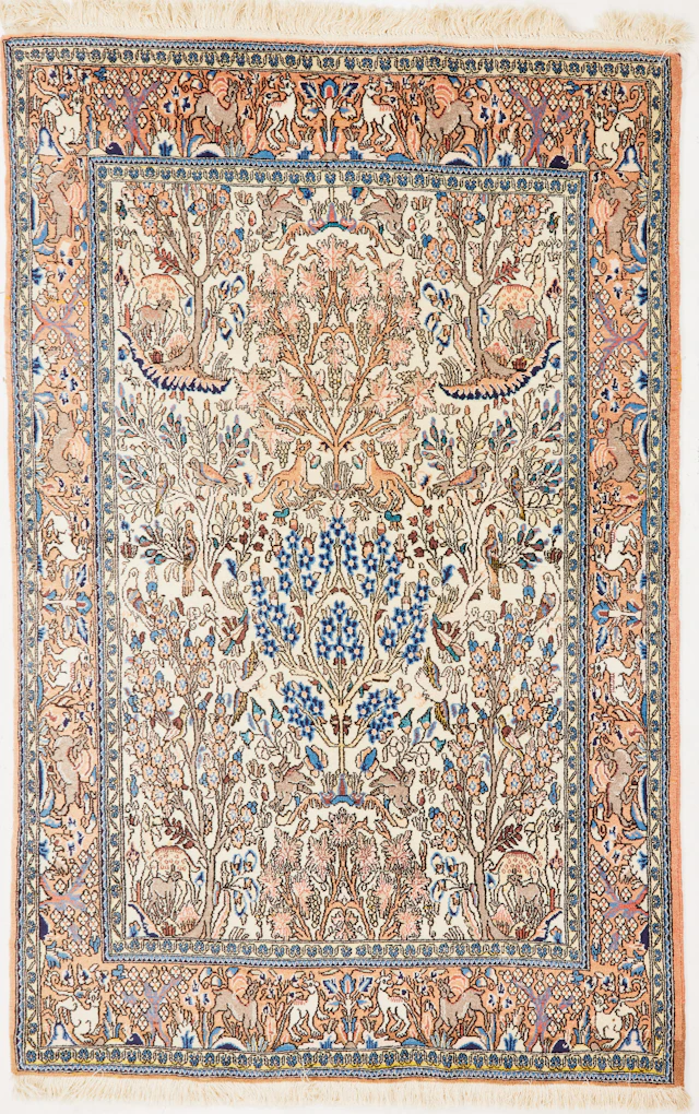 ORIENTMATTA. Persien, figural, ca 211x134 cm.