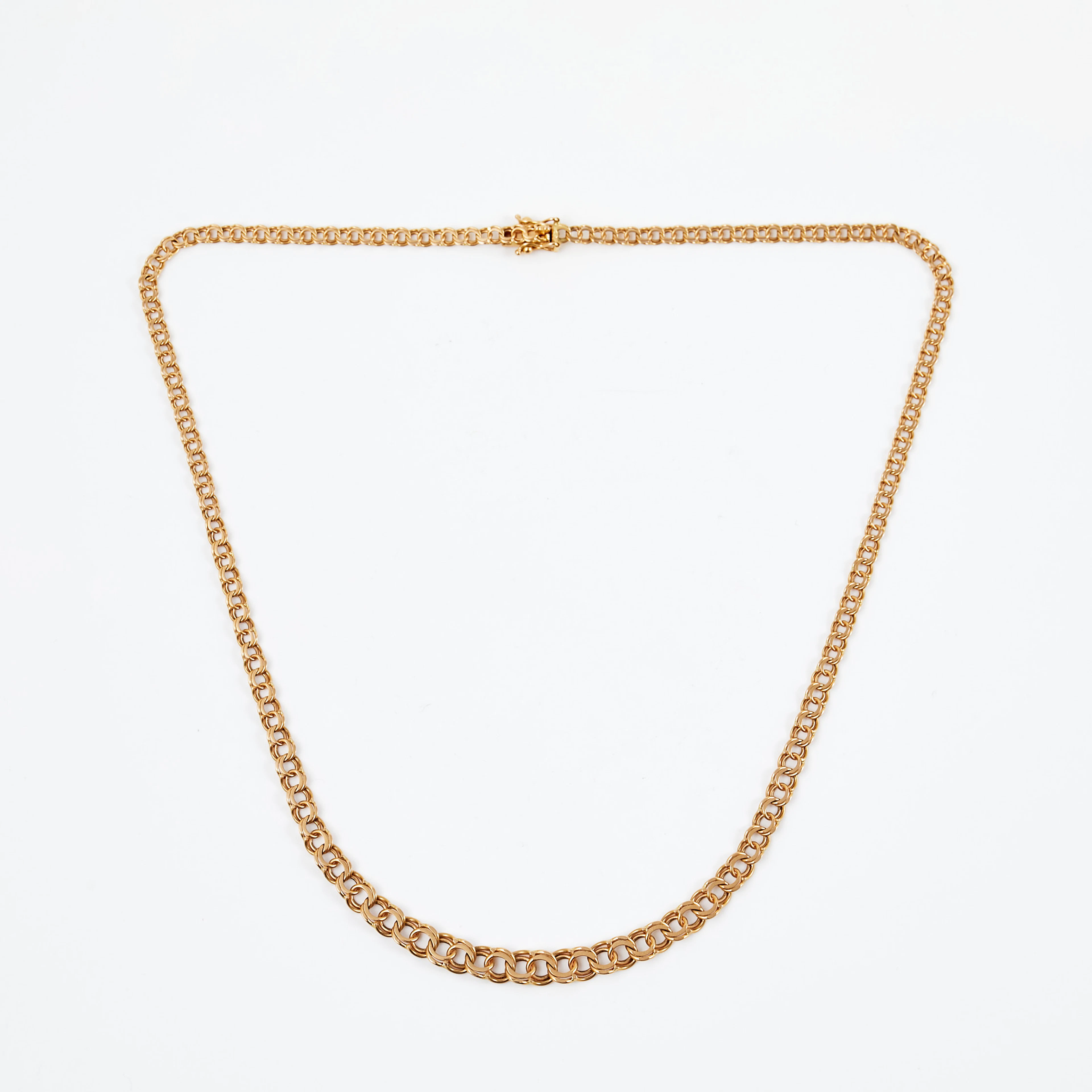 COLLIER, 18 k guld, doserad bismarcklänk, N S E Guldvaru Aktiebolag