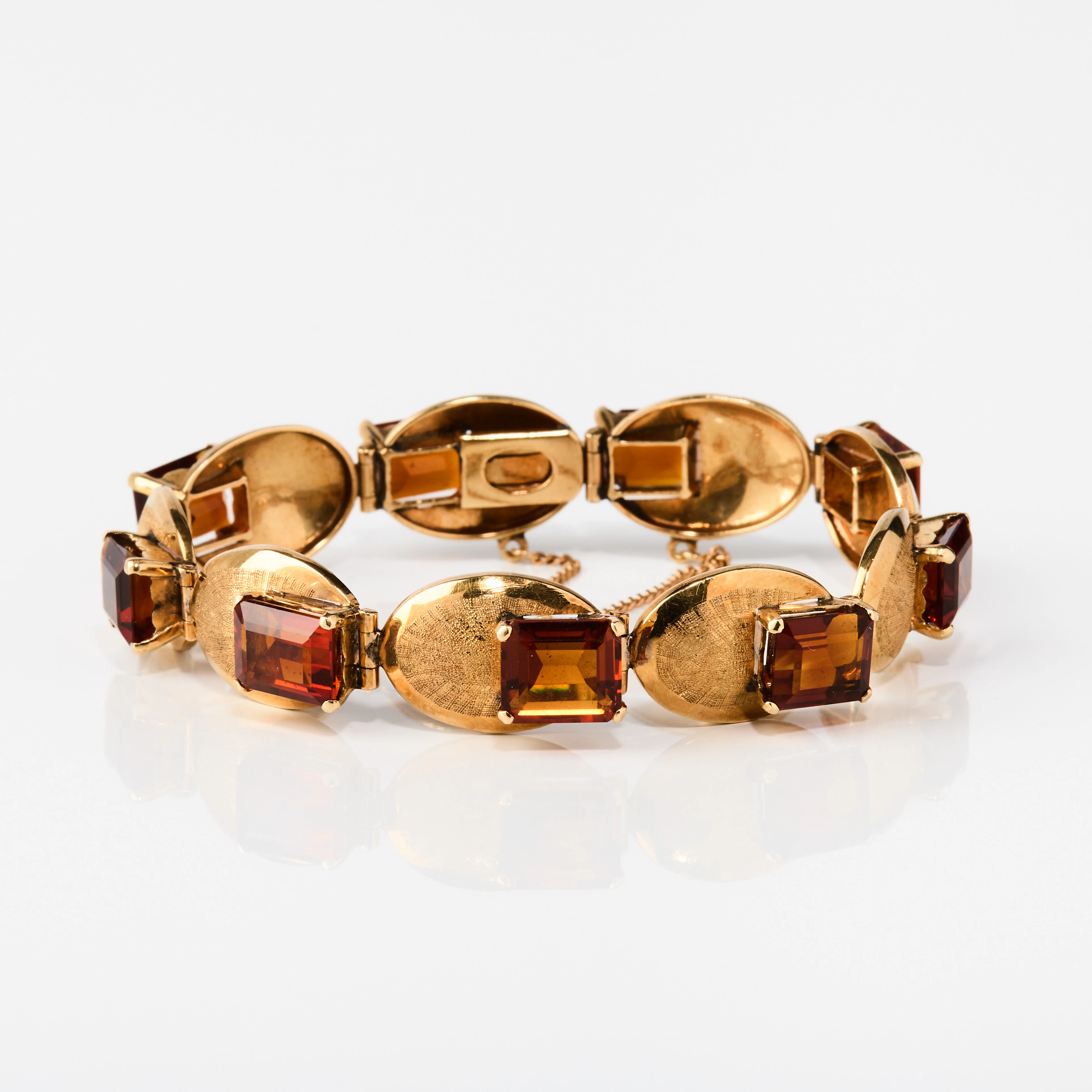 ARMBAND, 18K guld och citriner, Retro, 1950-tal.