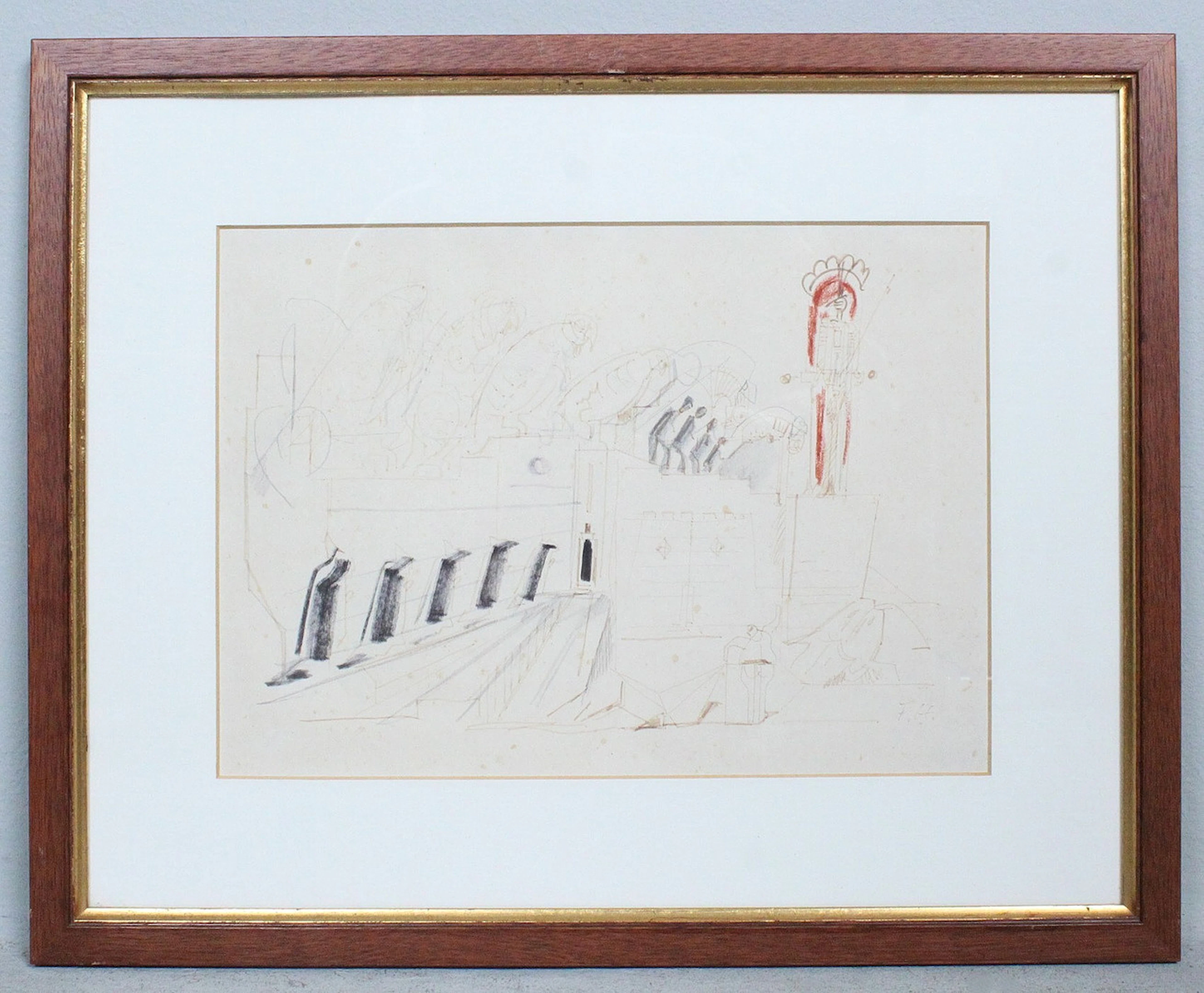 FRIEDRICH WILHELM HUHNEN (KREFELD, 1895-1981). 'Das Parlament', colorierte