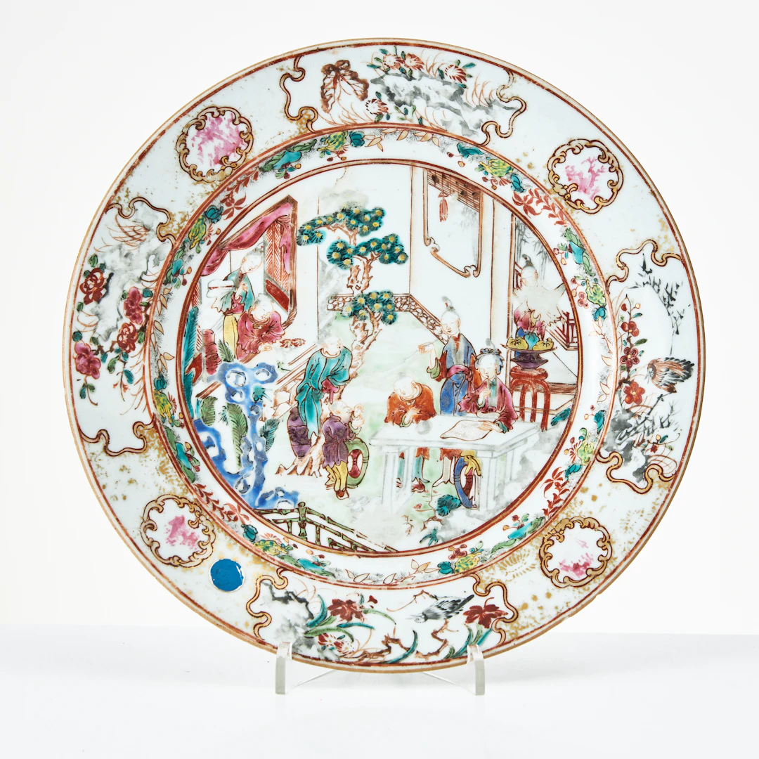 TALLRIK, porslin, Kina, Qianlong (1736-1795), mandarinporslin, famille rose.