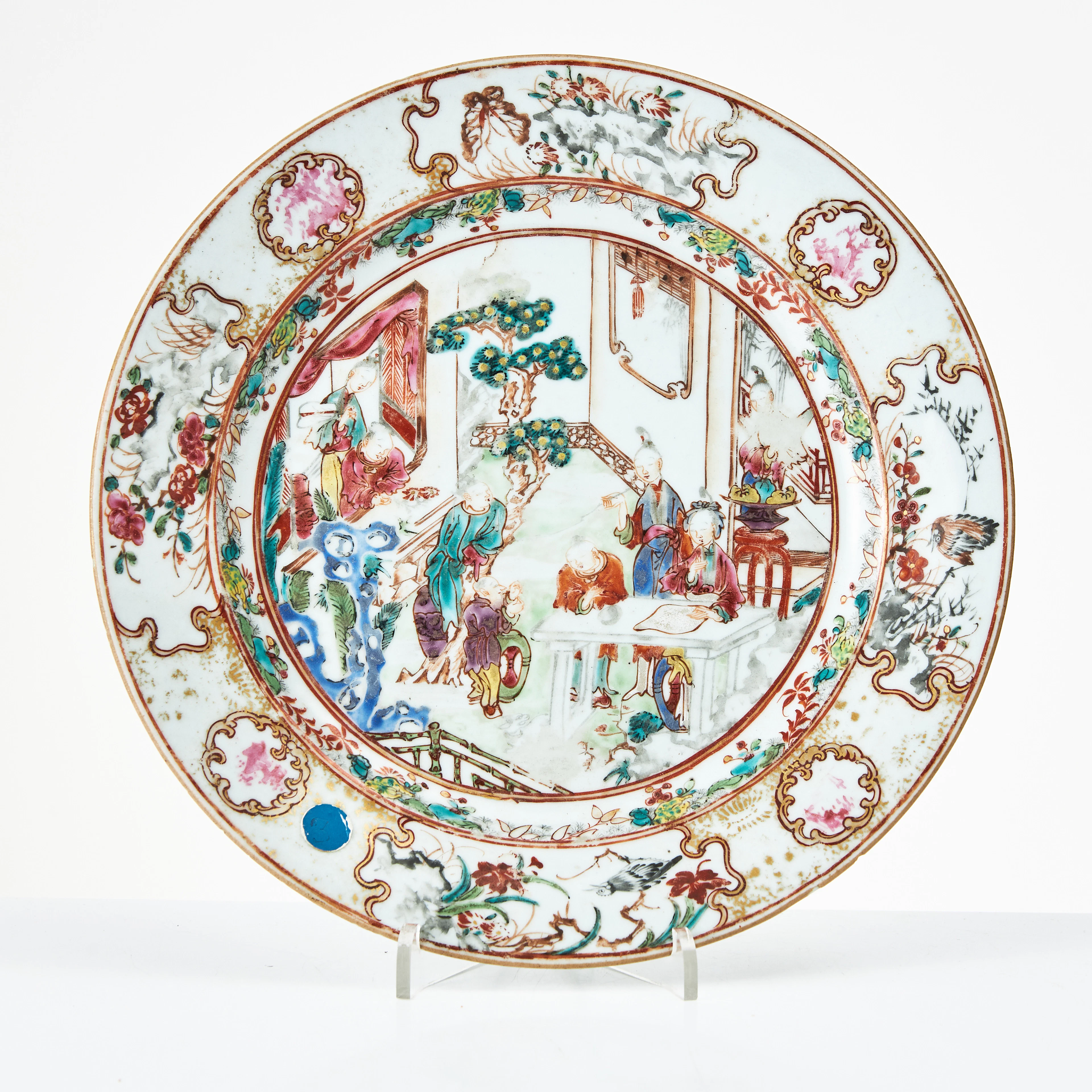 TALLRIK, porslin, Kina, Qianlong (1736-1795), mandarinporslin, famille rose.