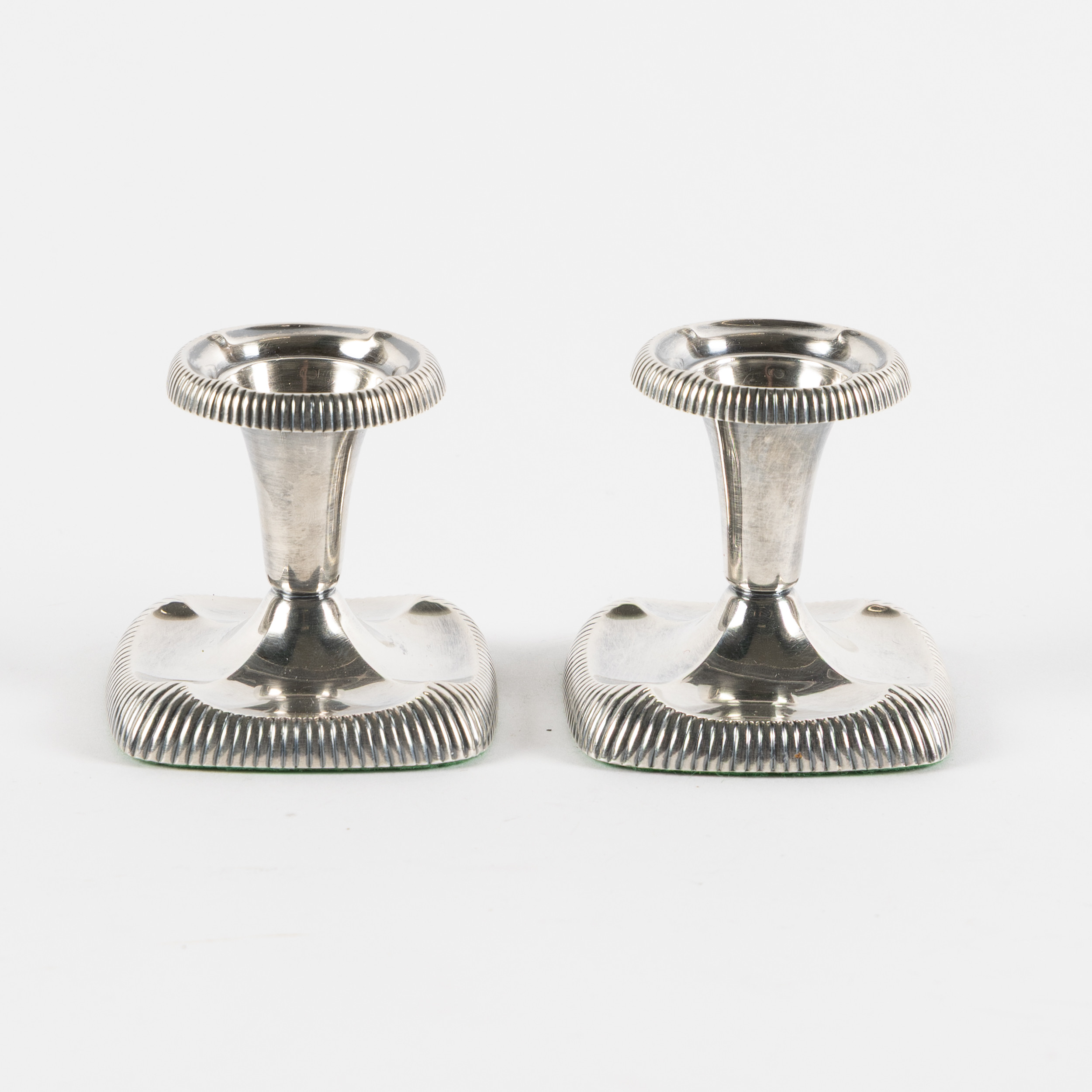 LJUSSTAKAR, ett par, silver, Th. Marthinsen, Norge 1900-tal.
