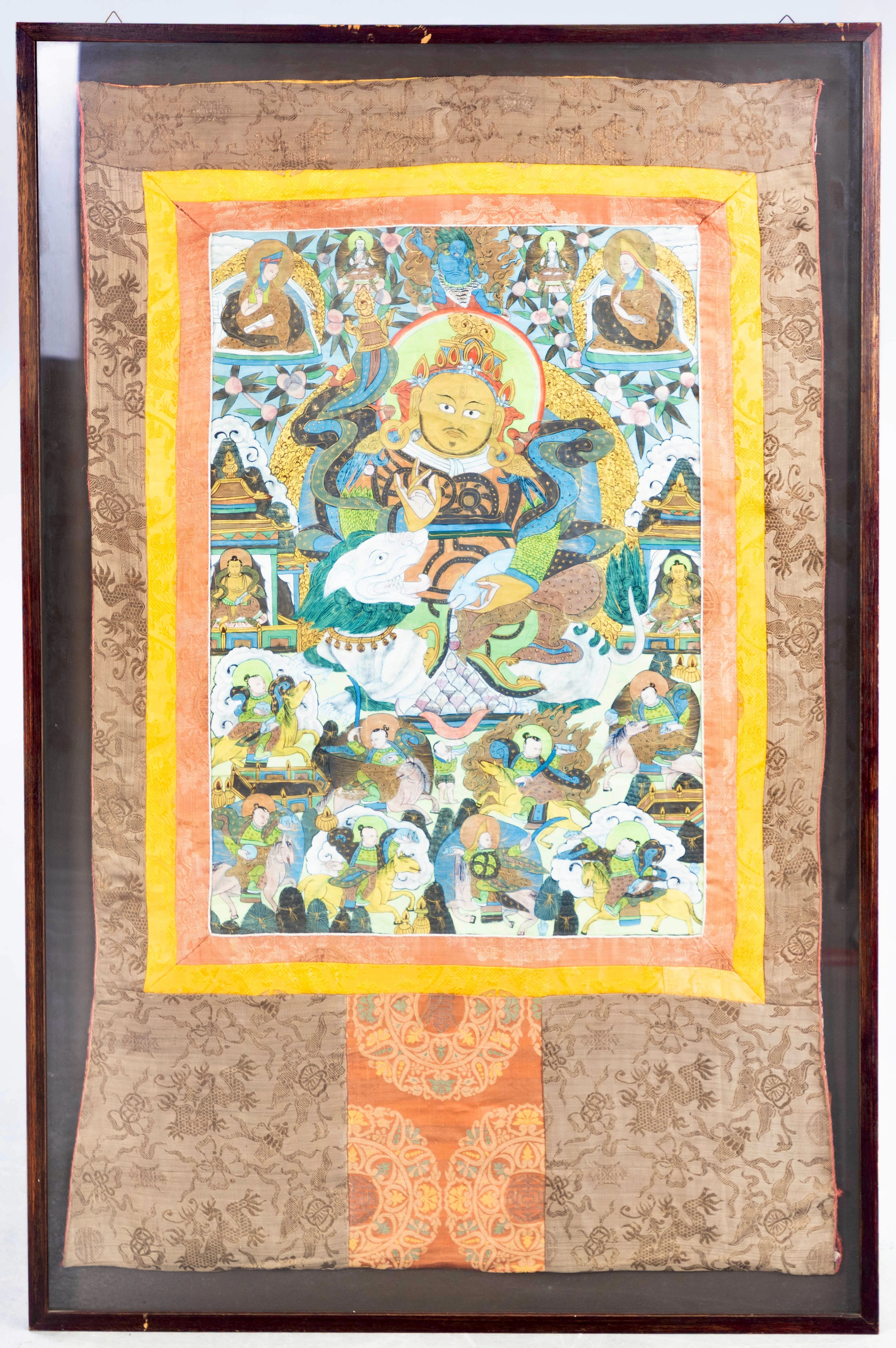 Thangka Vaishravana, Himalaya-Region, 20. Jh.
