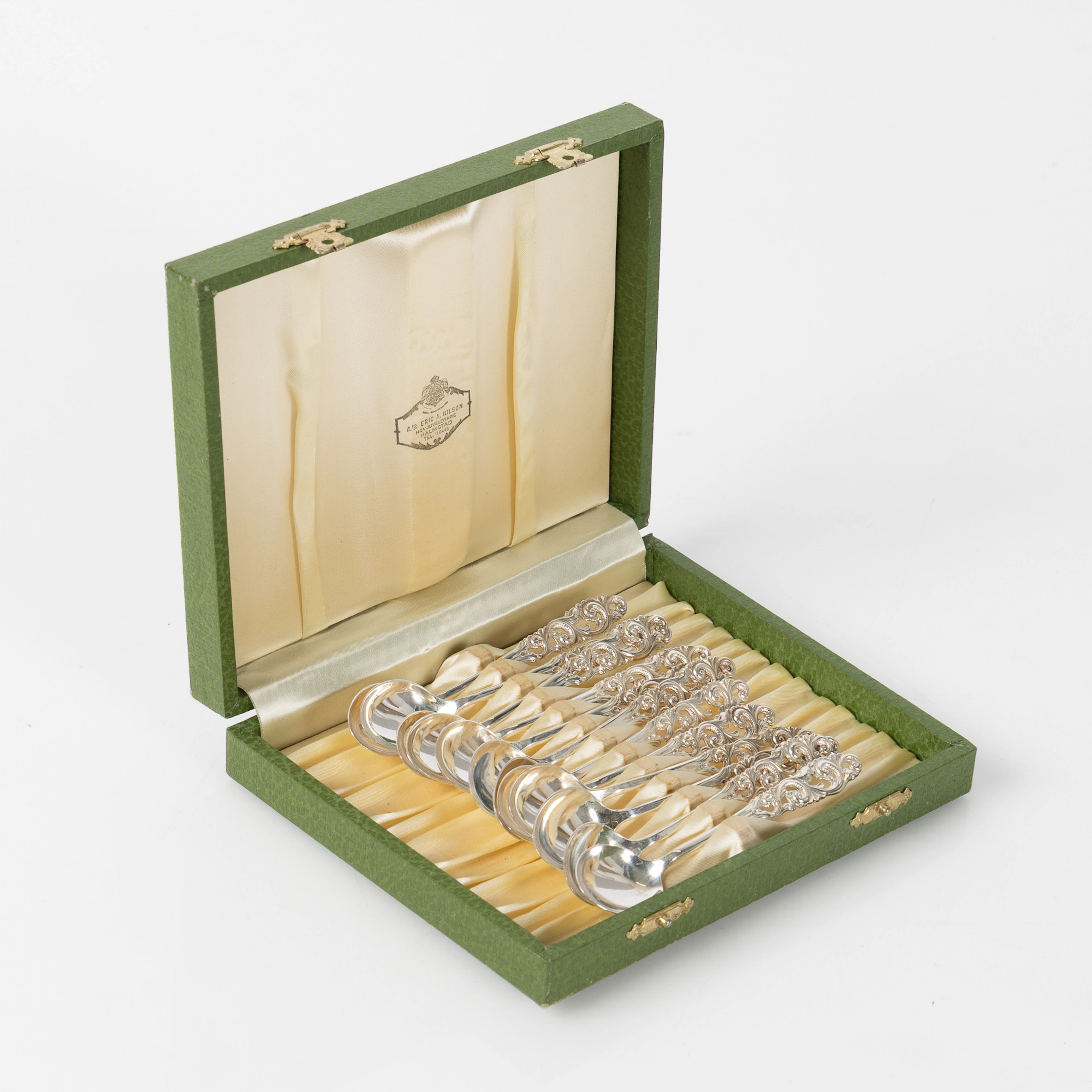 MYLIUS, Norge, kaffeskedar / teskedar, 830 silver, 12 stycken modell.