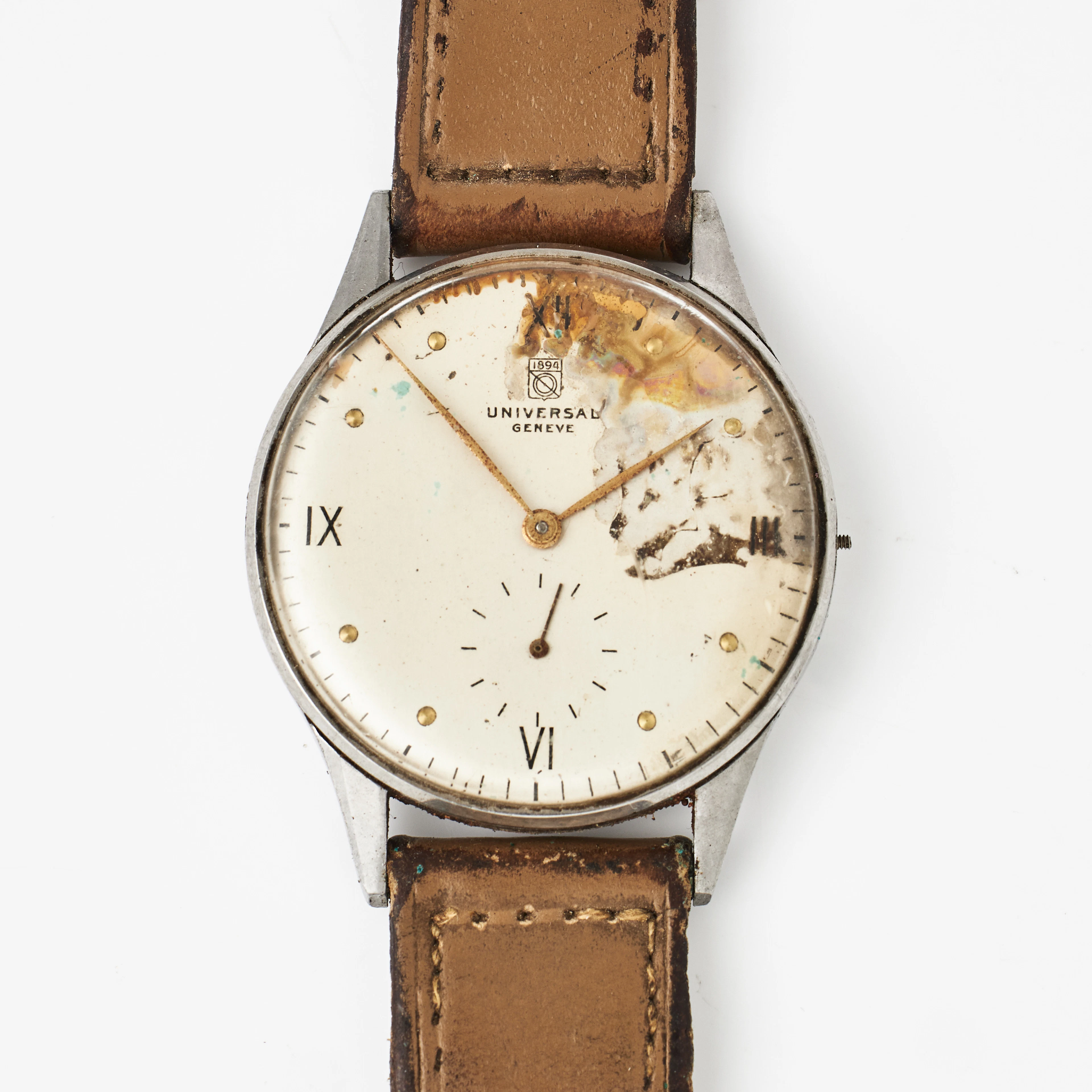 UNIVERSAL GENEVE, armbandsur, 34,5 mm, stål (Enversteel), ca 1942.
