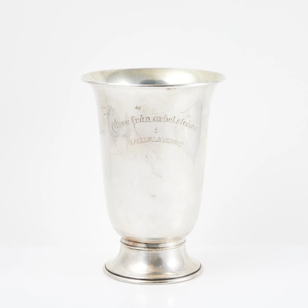 VAS, silver CG Hallberg, invändigt förgylld, Stockholm, 1952.