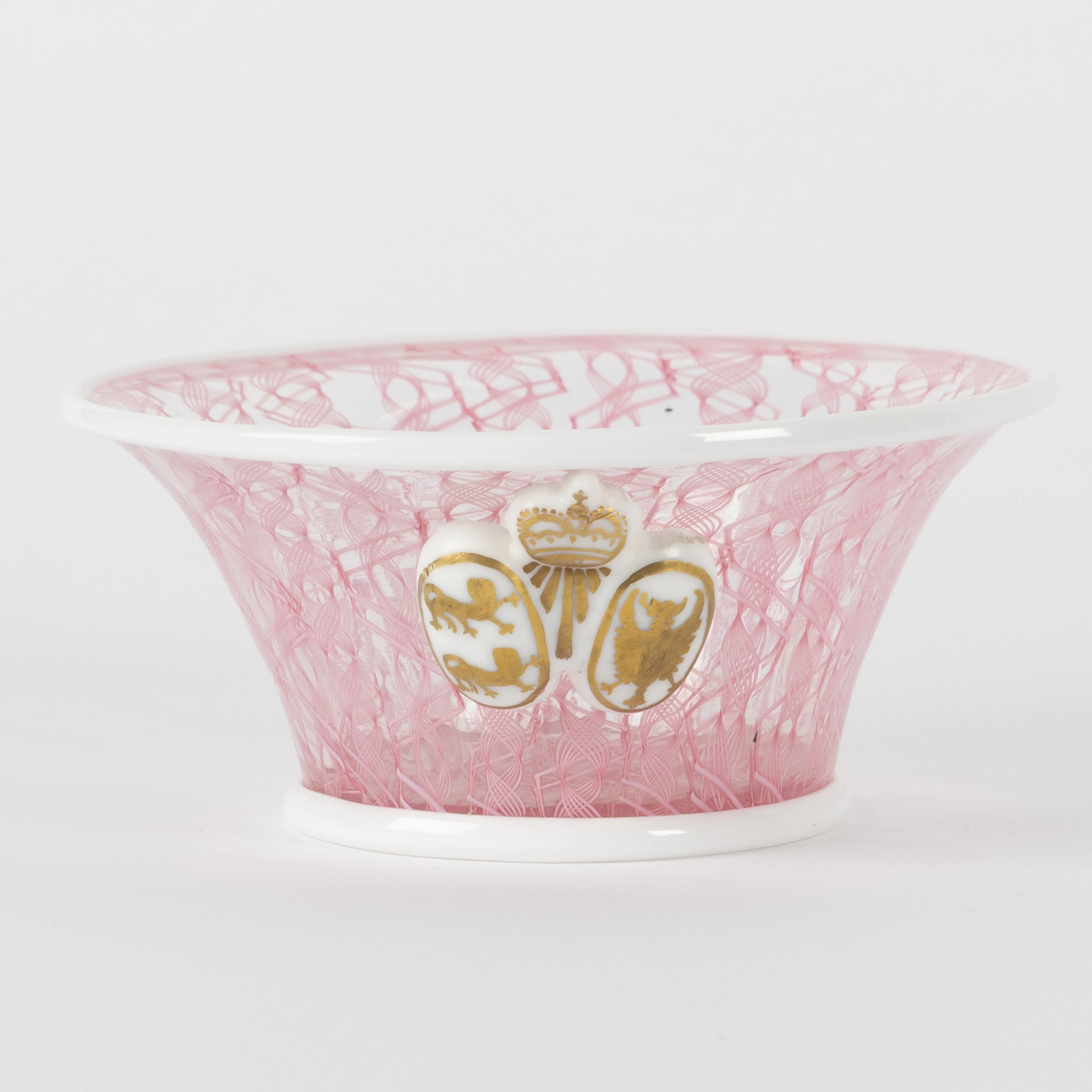 PAOLO VENINI. Skål, "Zanfirico", Murano, Venini, ca 1955, specialutgåva