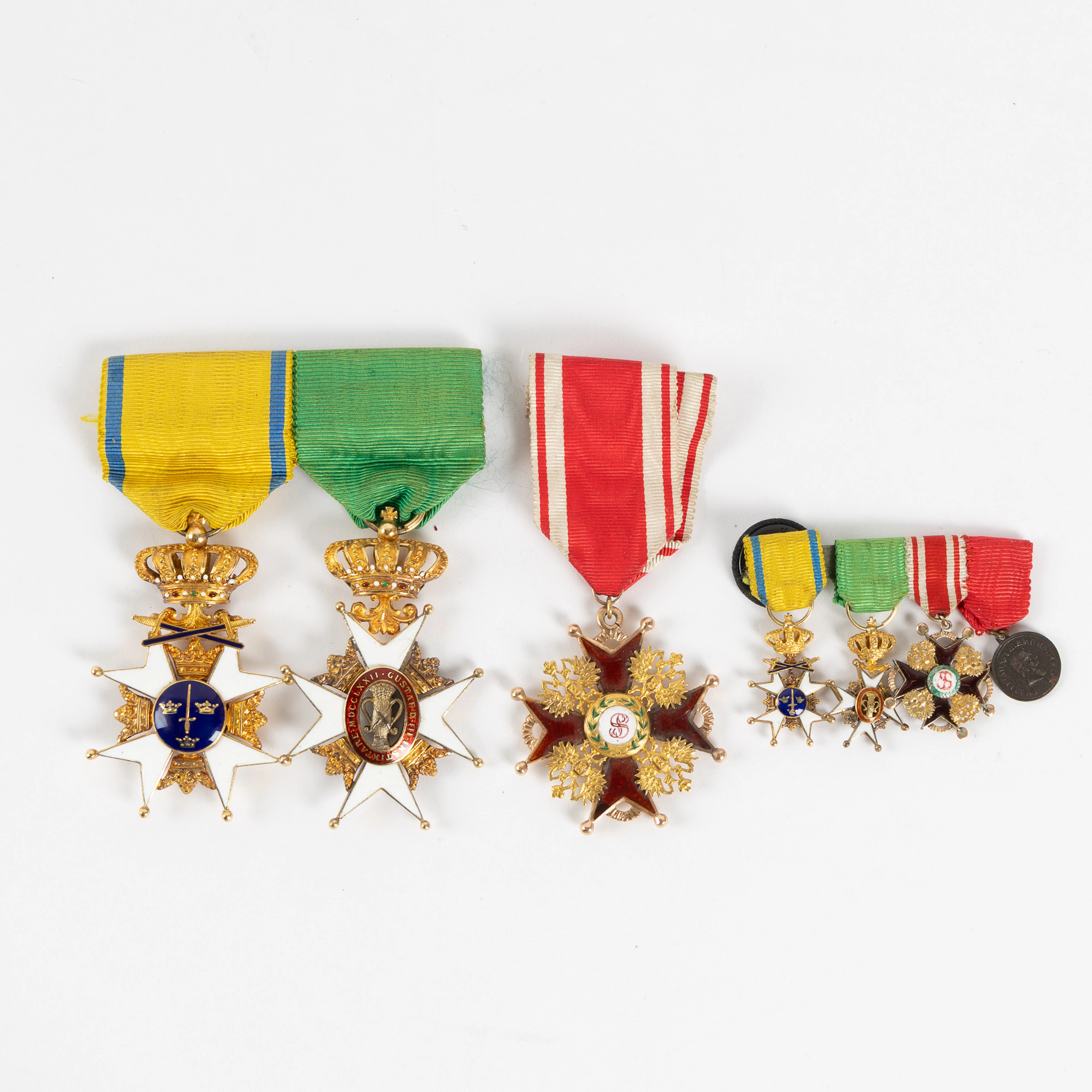 MEDALJER, och miniatyrer, 7 st.