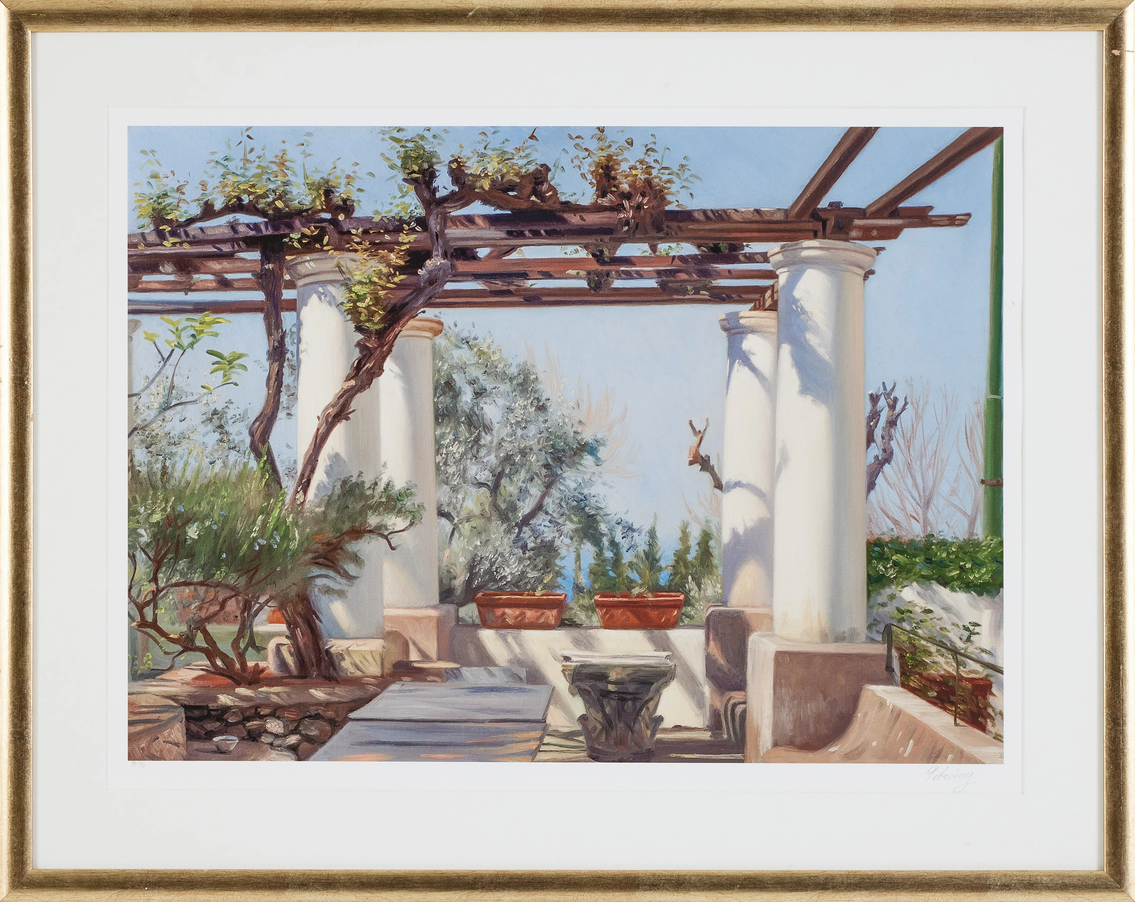 JOHAN PATRICNY. "Loggia Anacapri", signerad och numrerad 37/90, pigment print.
