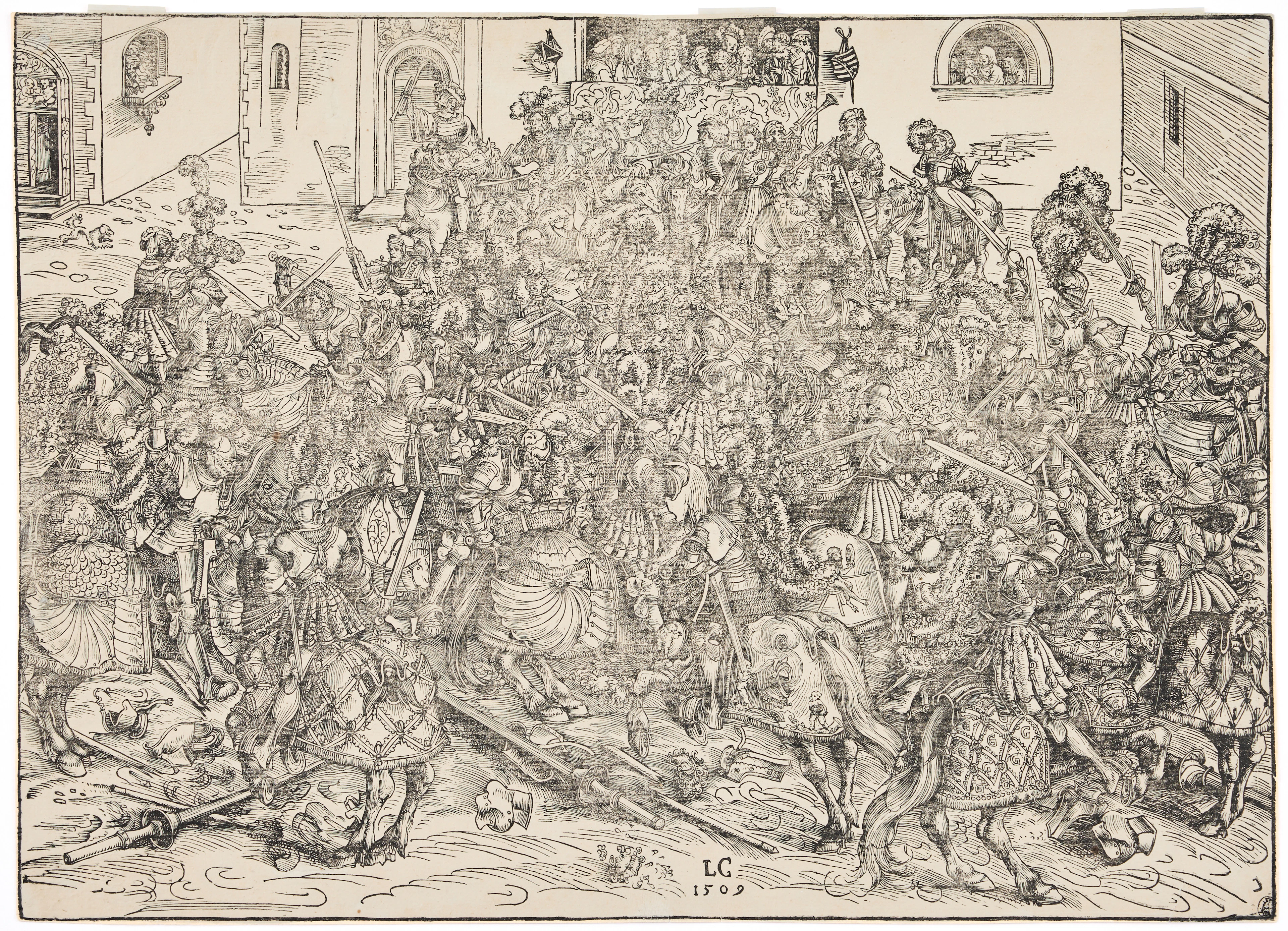 LUCAS CRANACH THE ELDER. "The Fourth Tournament".