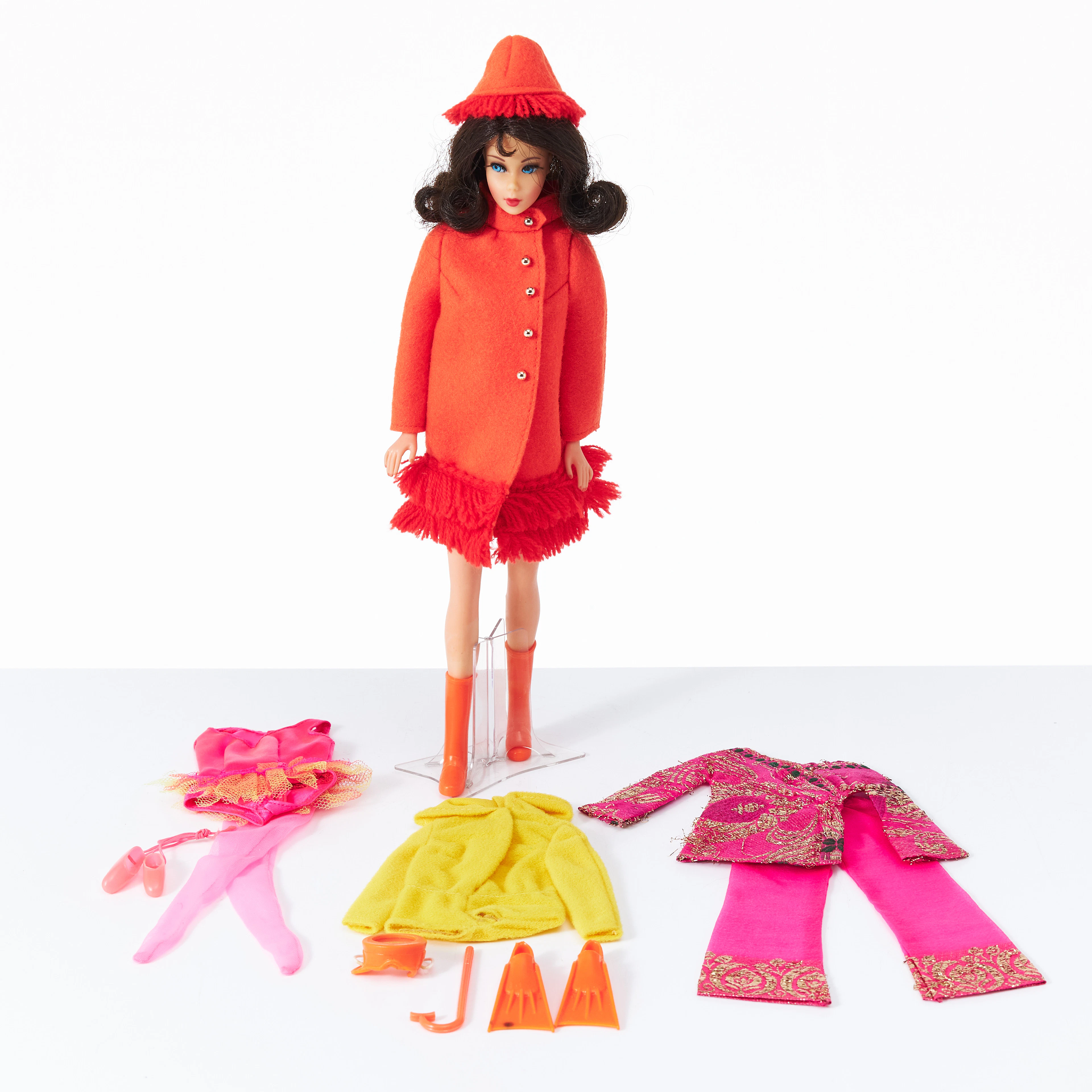 BARBIE, #1160 BL TNT Brunett Marlo Flip Hair Style, OUTFITS, (4)
