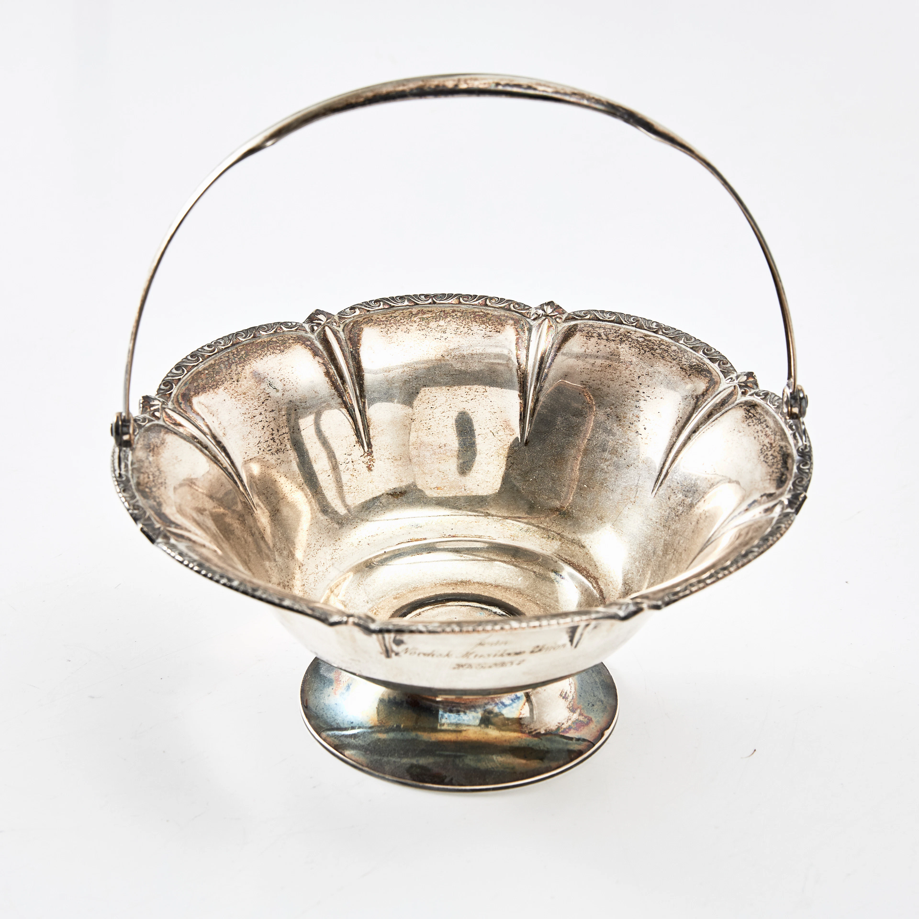 SKÅL med hänkel, silver, Åbo, 1936.