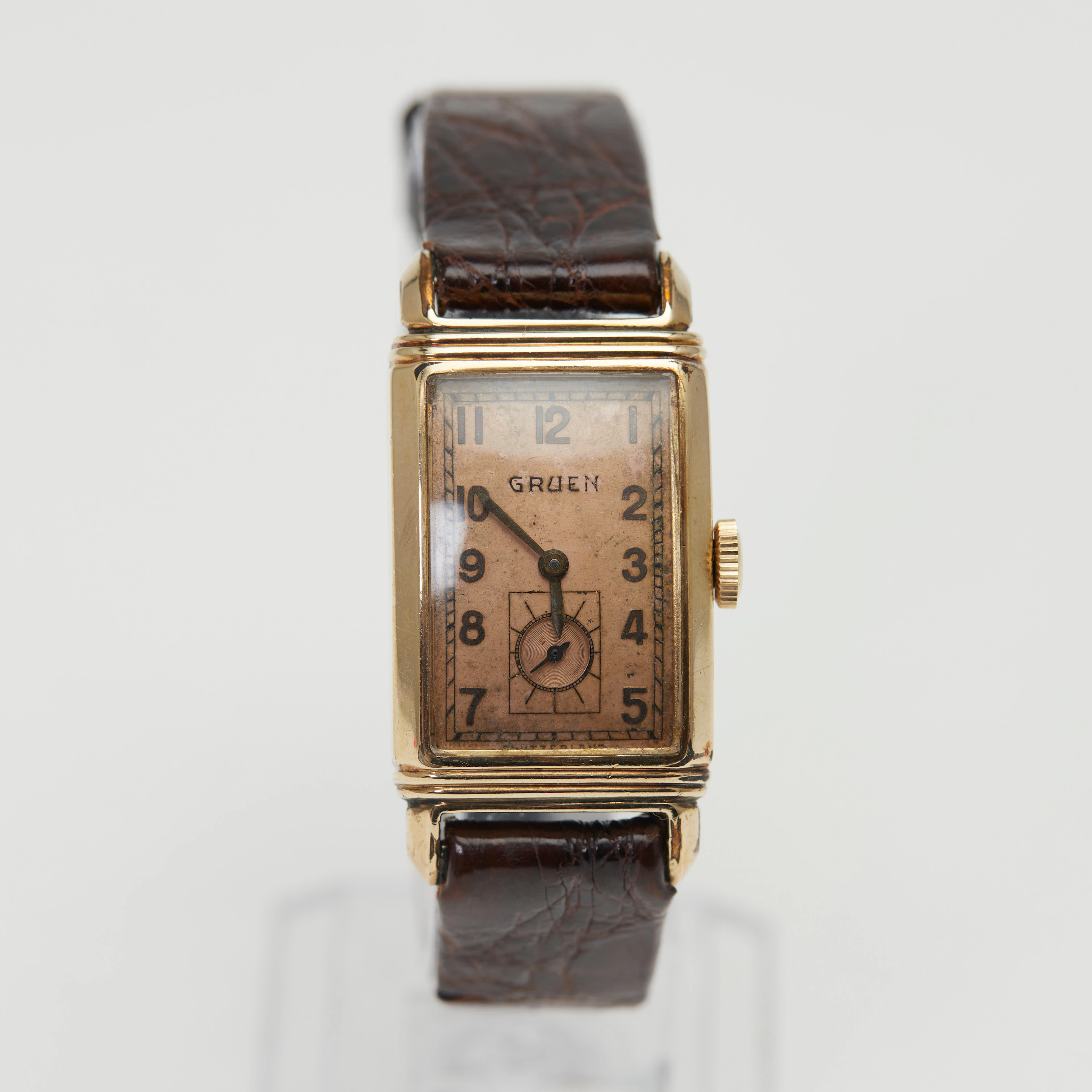 GRUEN WATCH CO. Art Déco Armbanduhr, Handaufzug, 1940er Jahre, USA.