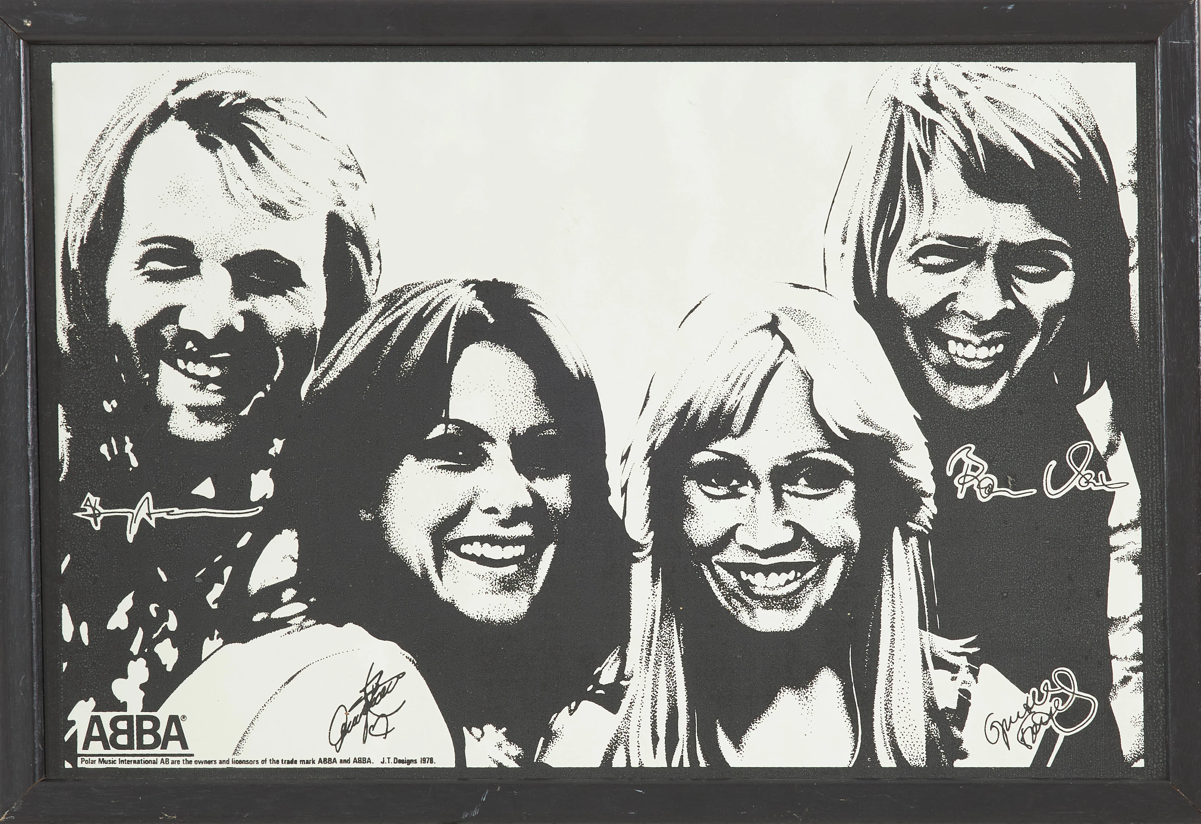 ABBA. Spegeltavla, J.T Designs 1978, Polar Music International, spegelglas