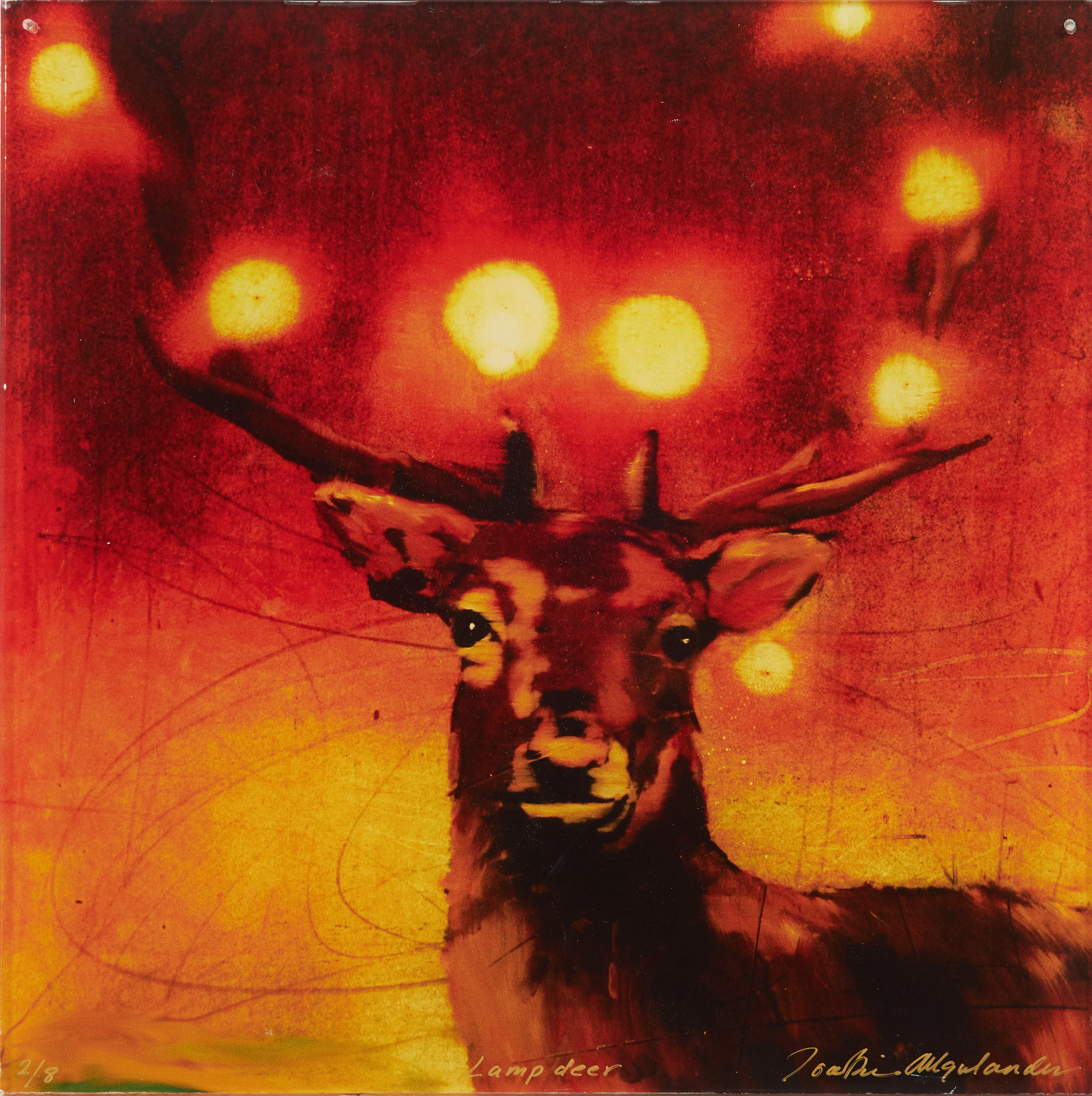 JOAKIM ALLGULANDER. "Lamp deer", akrylplast, signerad samt numrerad 2/8.