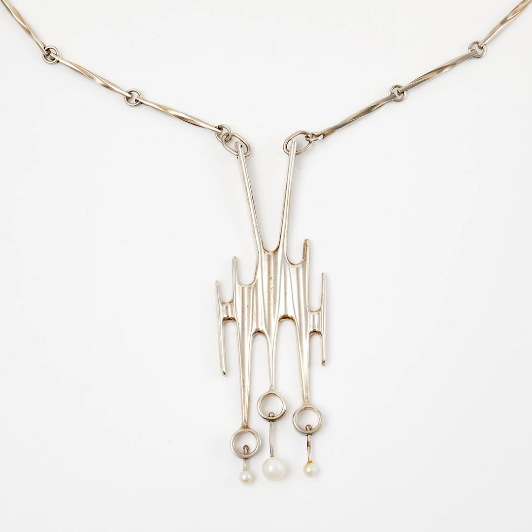 HALSSMYCKE, sterlingsilver, odlade saltvattenspärlor, Gewe Silvervarufabriken