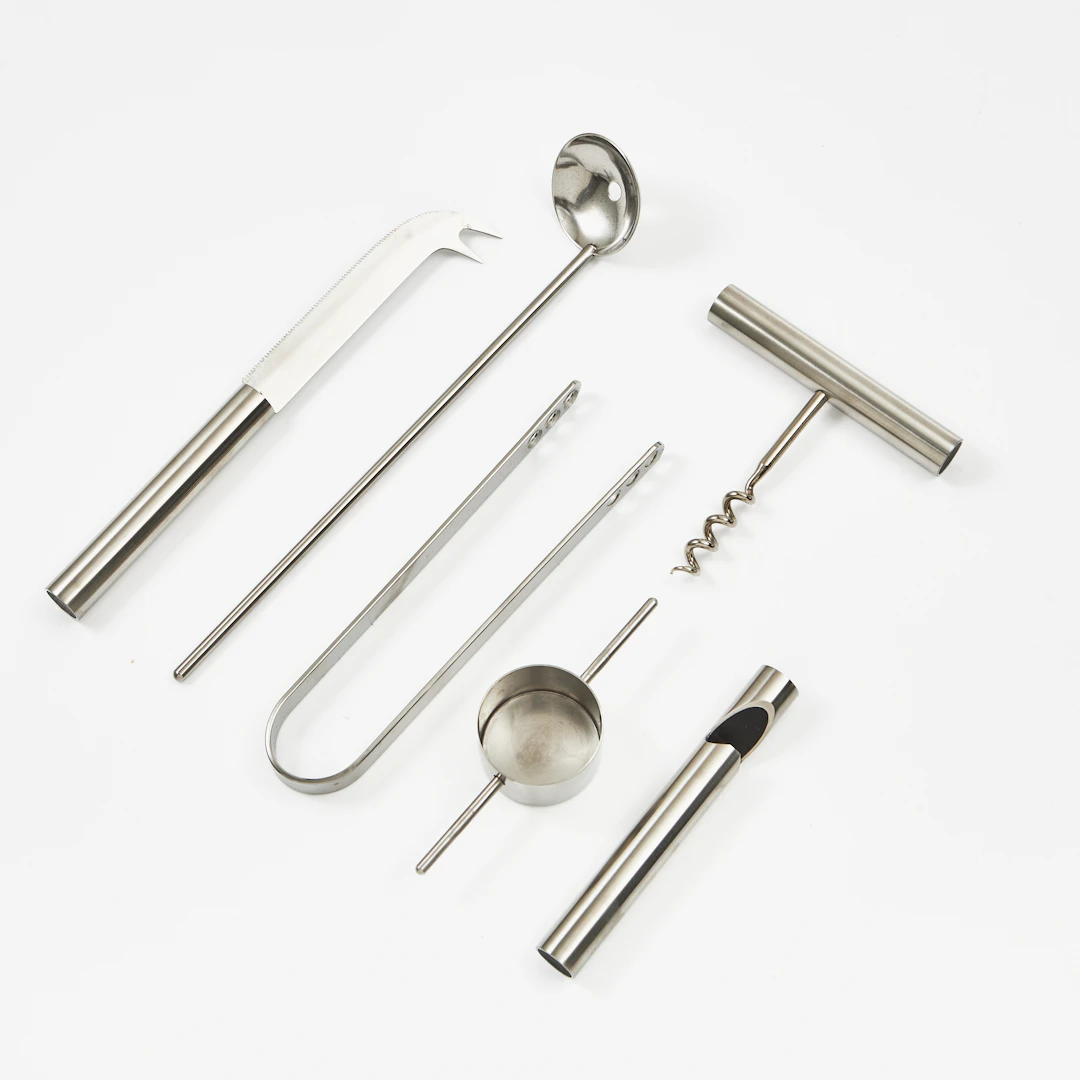 ARNE JACOBSEN. Barset, rostfritt stål, Cylinda-line, Stelton Danmark.