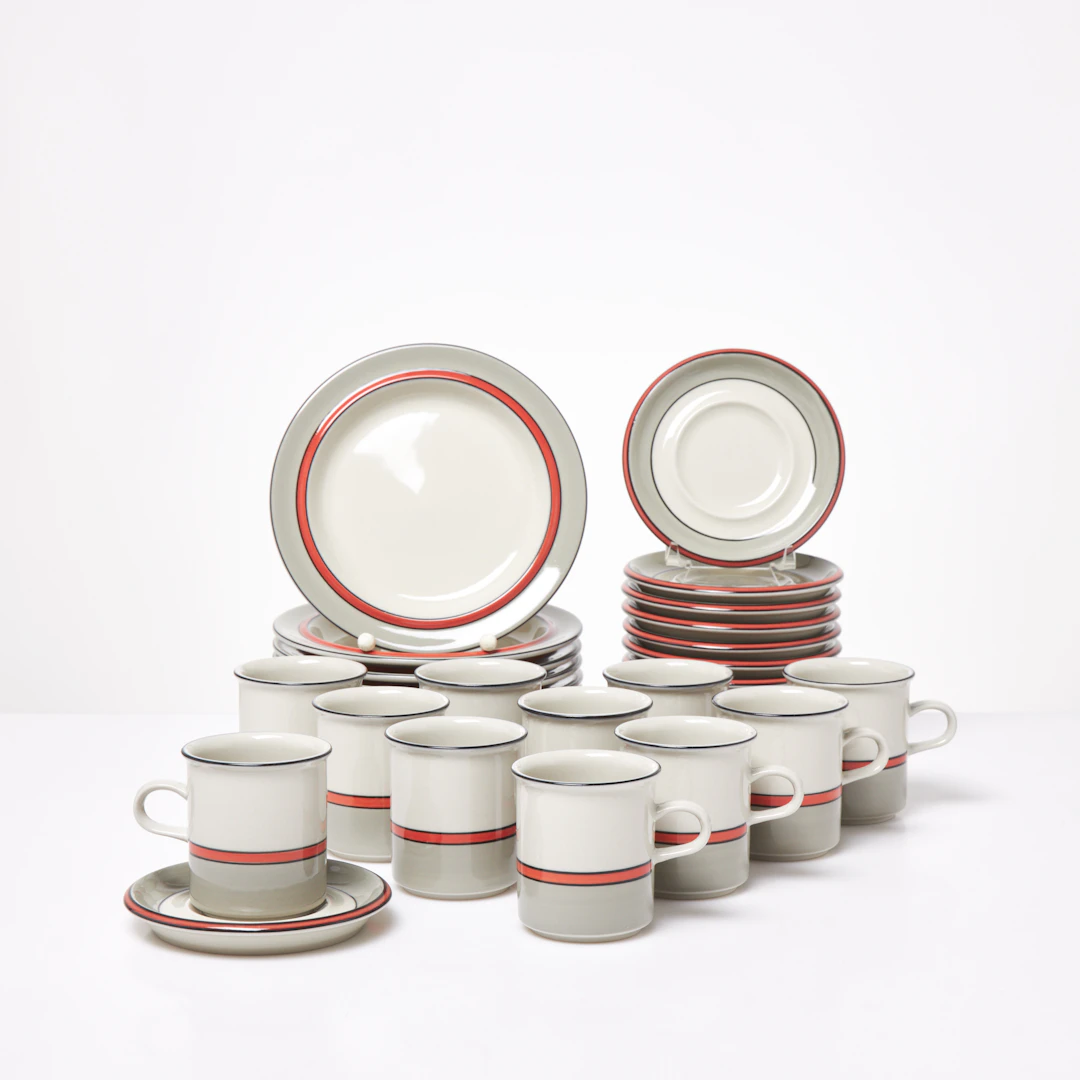 ULLA PROCOPÉ. Kaffeservis, 20 dlr, "Aslak", porslin, Arabia.