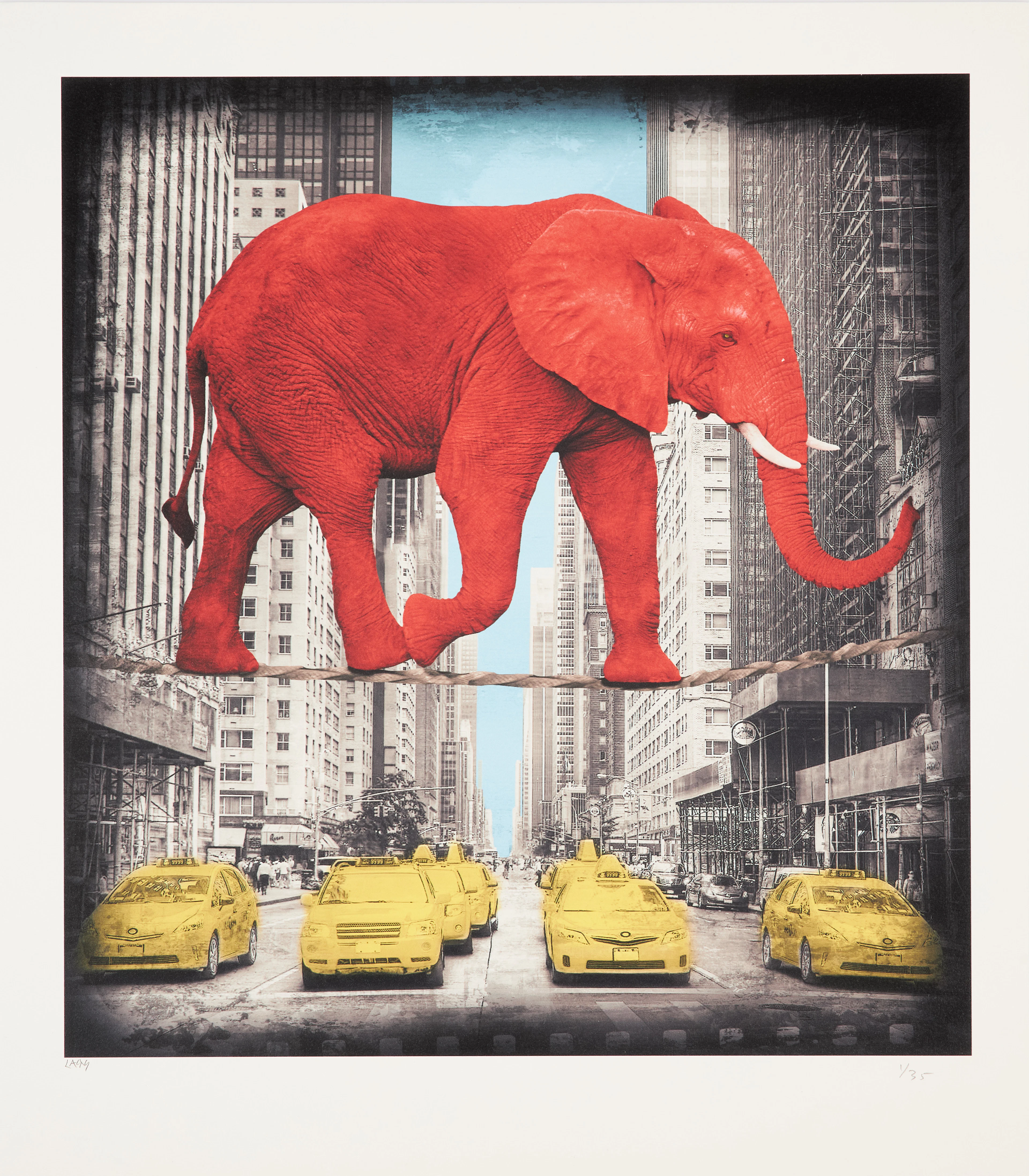LARS TUNEBO. "High in New York", plantryck, signerad och numrerad 1/35.