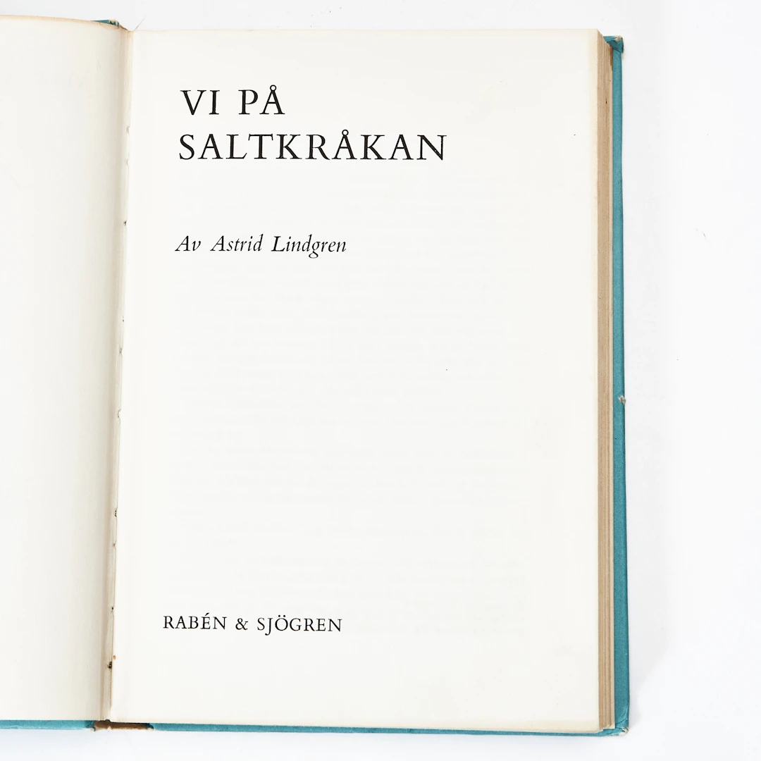 ASTRID LINDGREN. Vi på Saltkråkan, originalupplaga, bl.a signerad