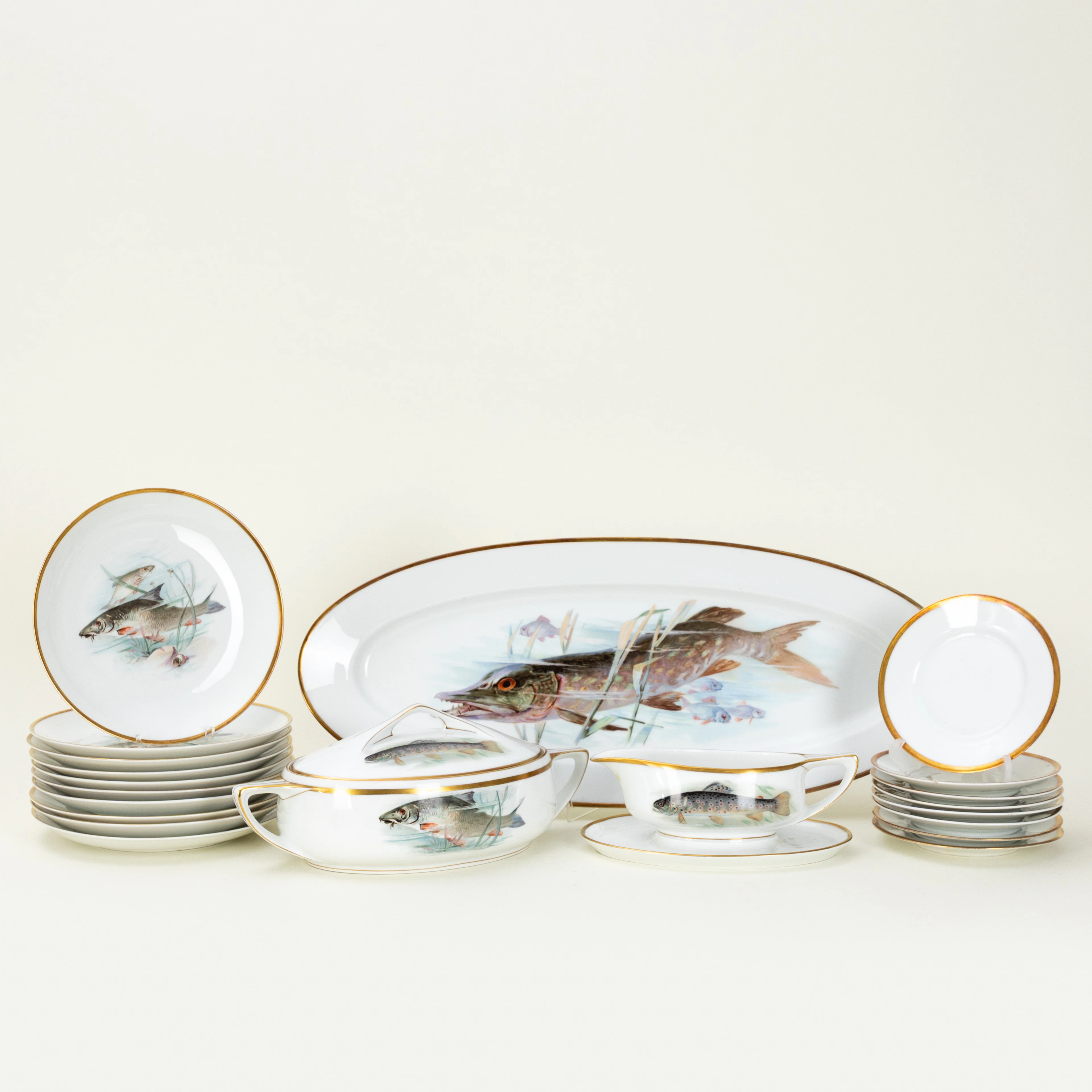 Fischservice Form ´Donatello`, Rosenthal, Selb, 1927/28 (13 und 8).