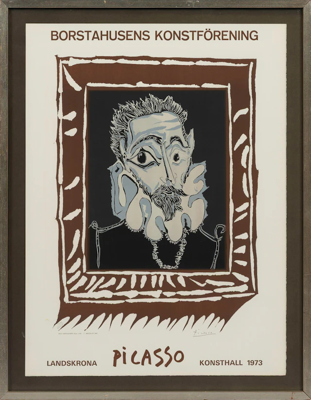 PABLO PICASSO. EFTER. Färgaffisch, litograferad av Henri Deschamps