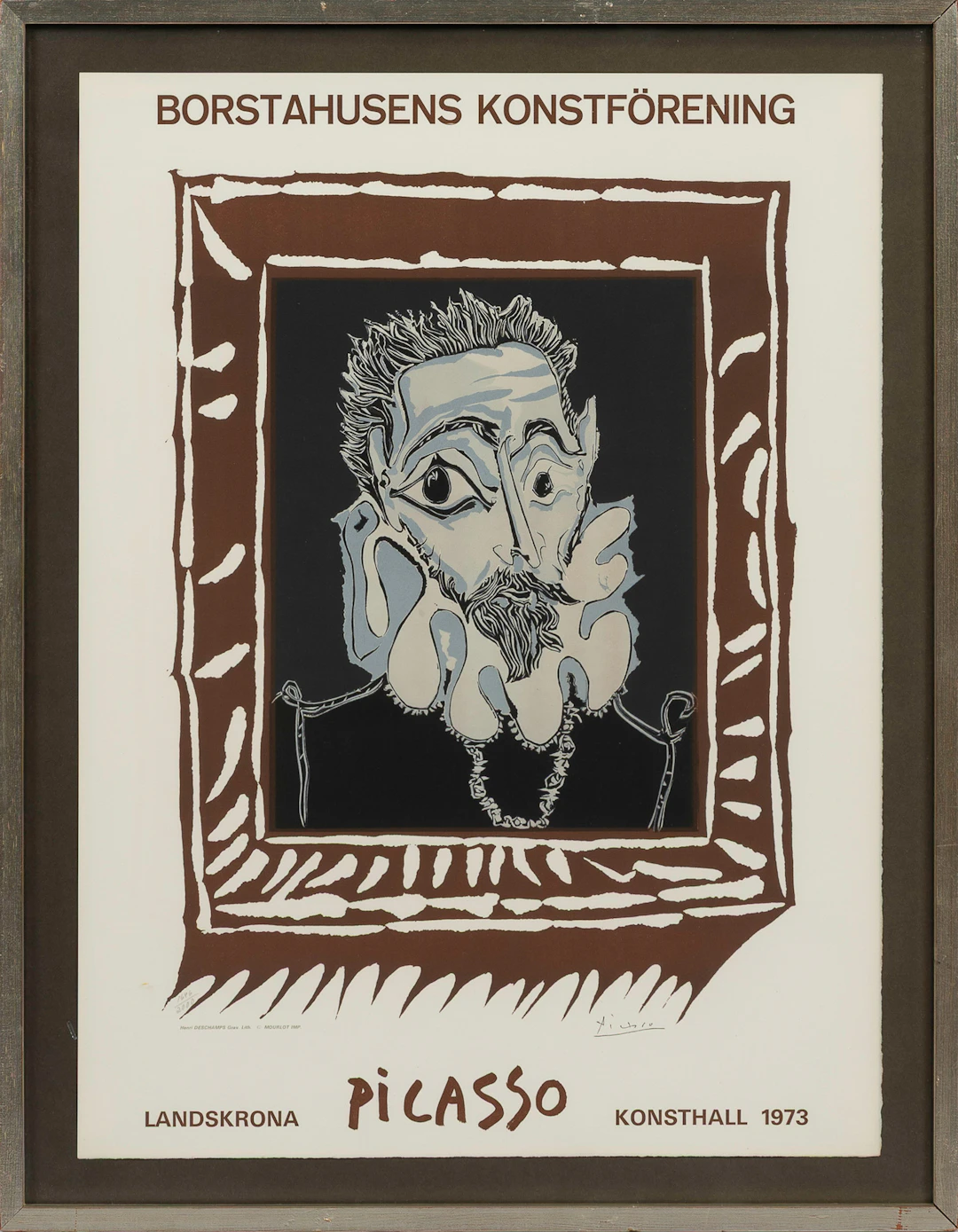PABLO PICASSO. EFTER. Färgaffisch, litograferad av Henri Deschamps