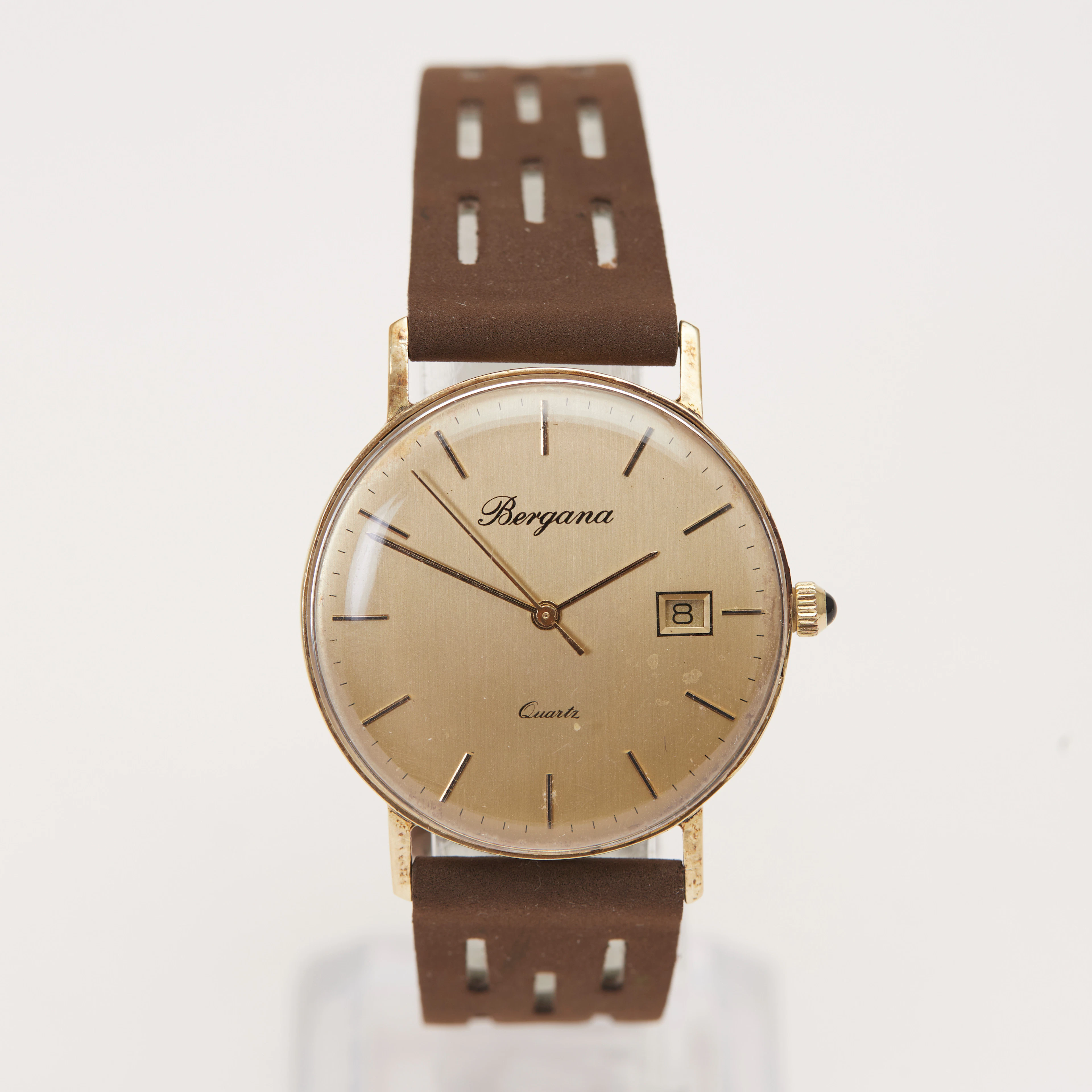 BERGANA. Armbanduhr, Quarz, 585er Gelbgold.