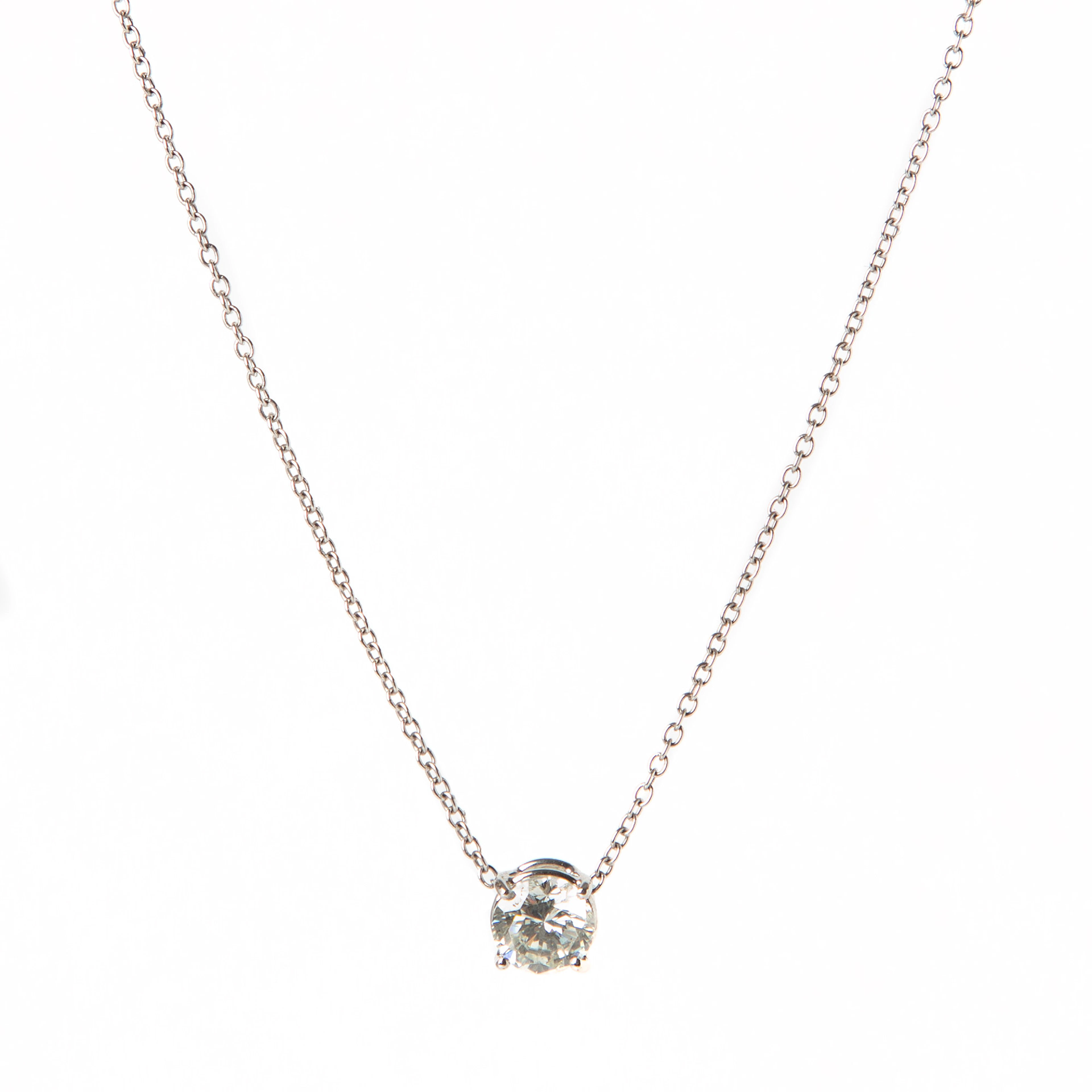 HÄNGE, 18K vitguld med briljantslipad diamant 1.01 ct.