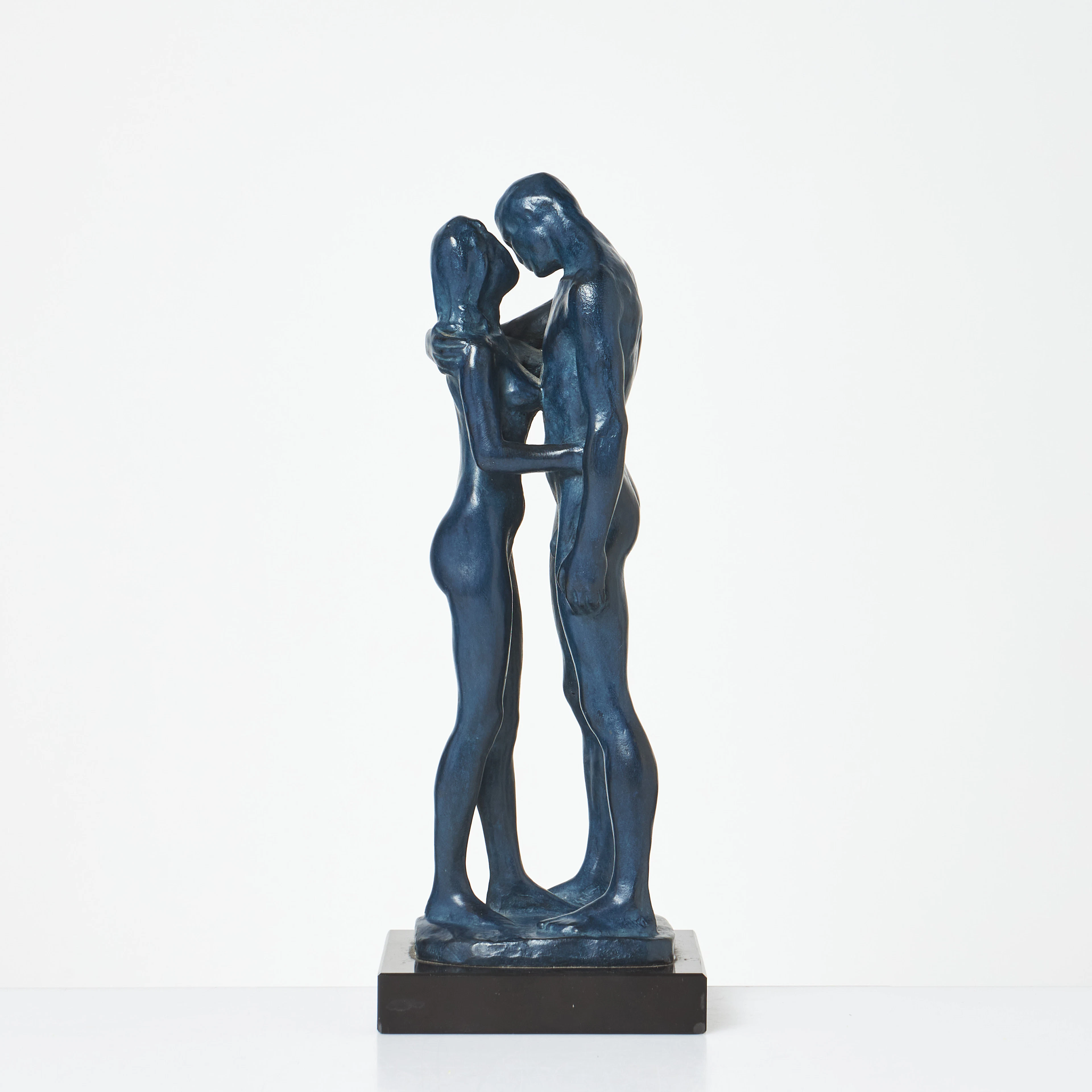 GUDMAR OLOVSON. Skulptur, "Les deux arbres", blåpatinerad brons, signerad