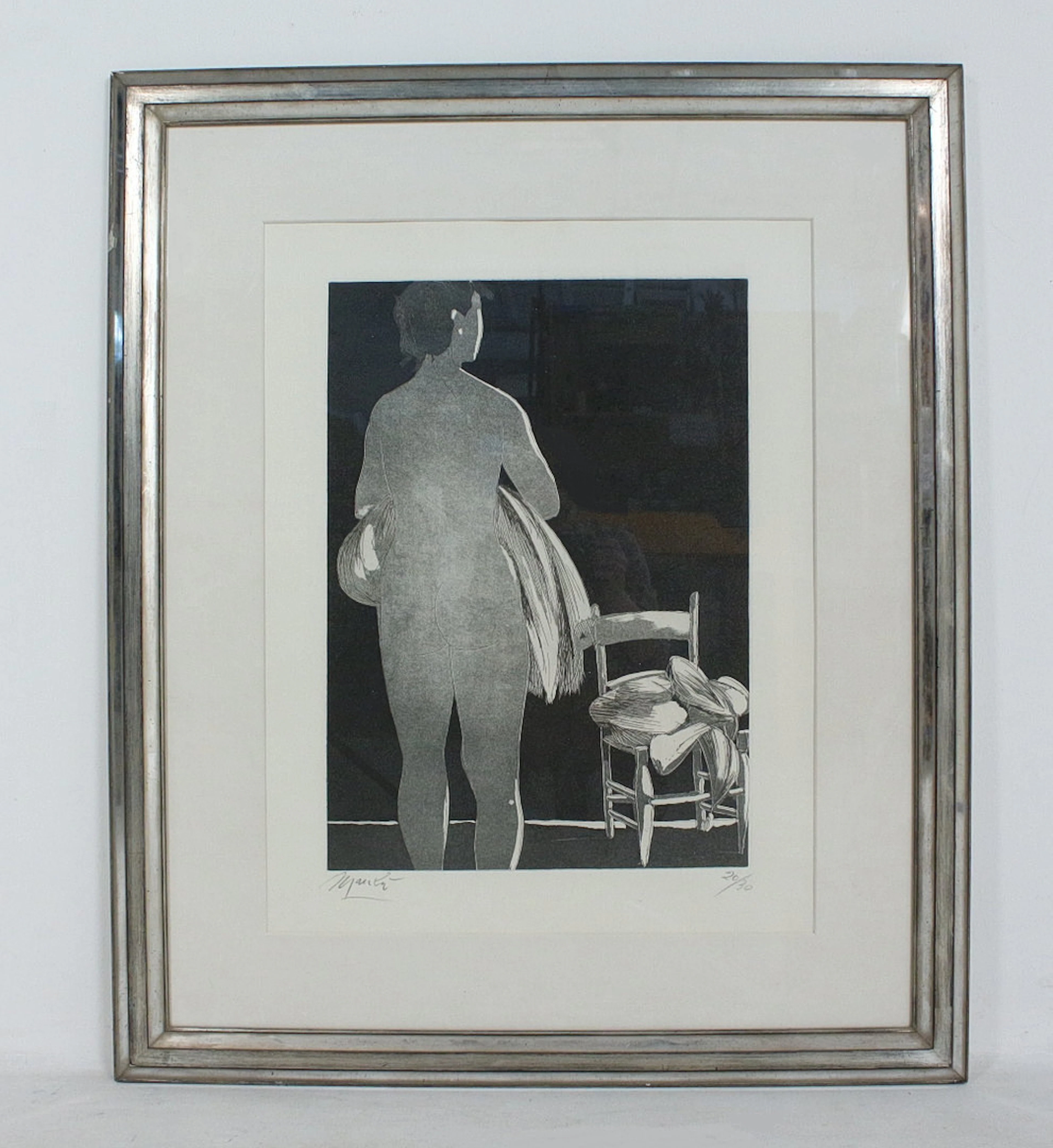 GIACOMO MANZU (1908-1991). Radierung, '' Senza titolo '', signiert