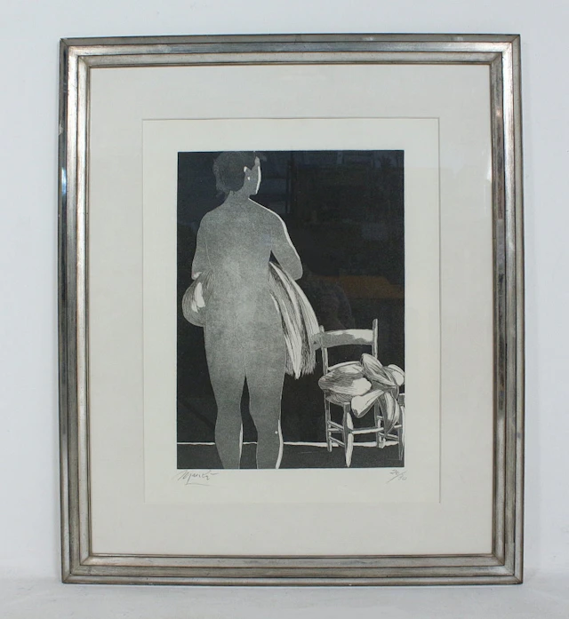 GIACOMO MANZU (1908-1991). Radierung, '' Senza titolo '', signiert