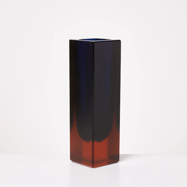 FLAVIO POLI. TILLSKRIVEN. Vas, glass, Murano, Italien.