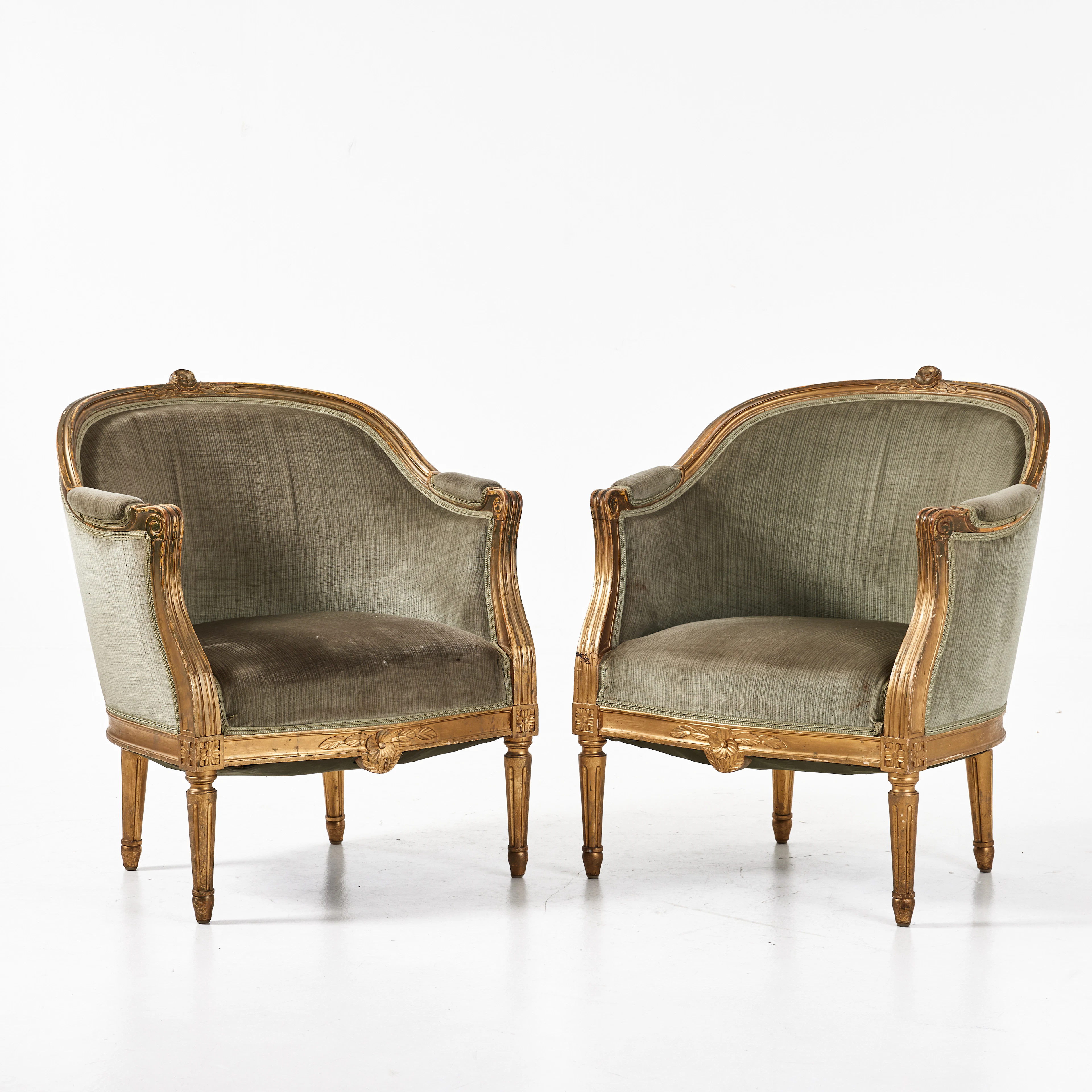 BERGERE, 1 par, 1900-talets fösta hälft, gustaviansk stil, skuren