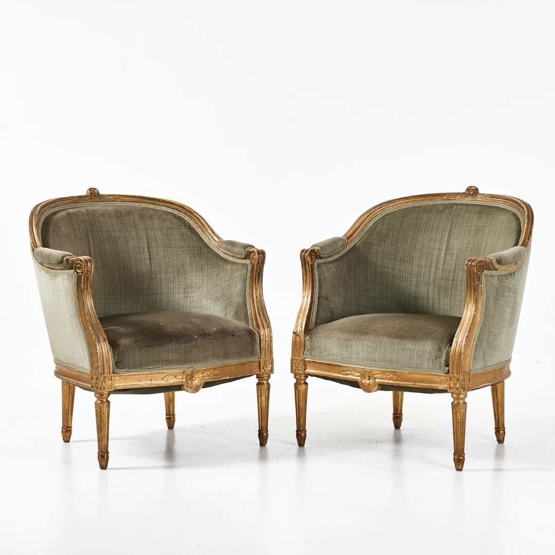 BERGERE, 1 par, 1900-talets fösta hälft, gustaviansk stil, skuren