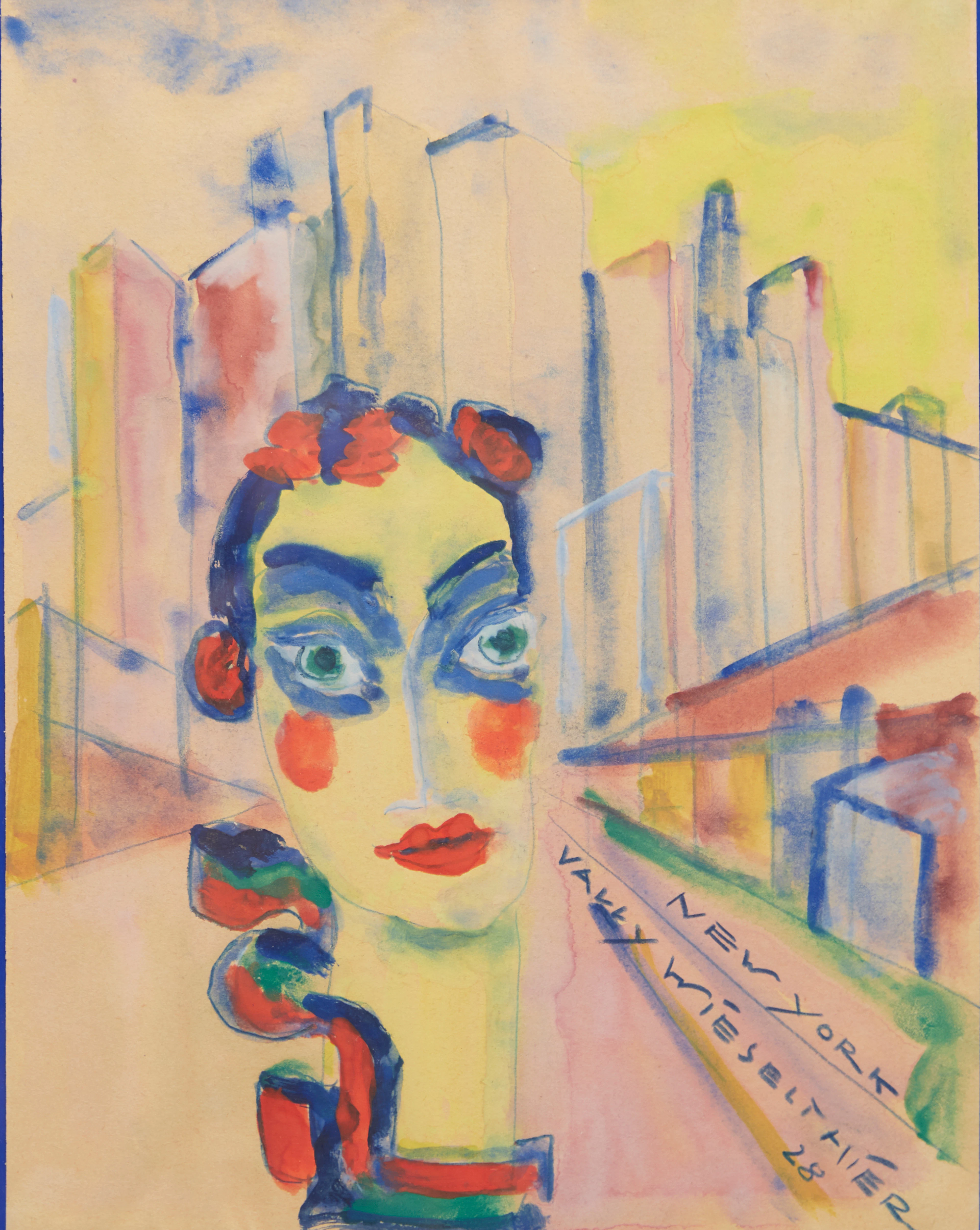 VALLY WIESELTHIER (1895-1945). 'New York', Aquarell auf Papier.