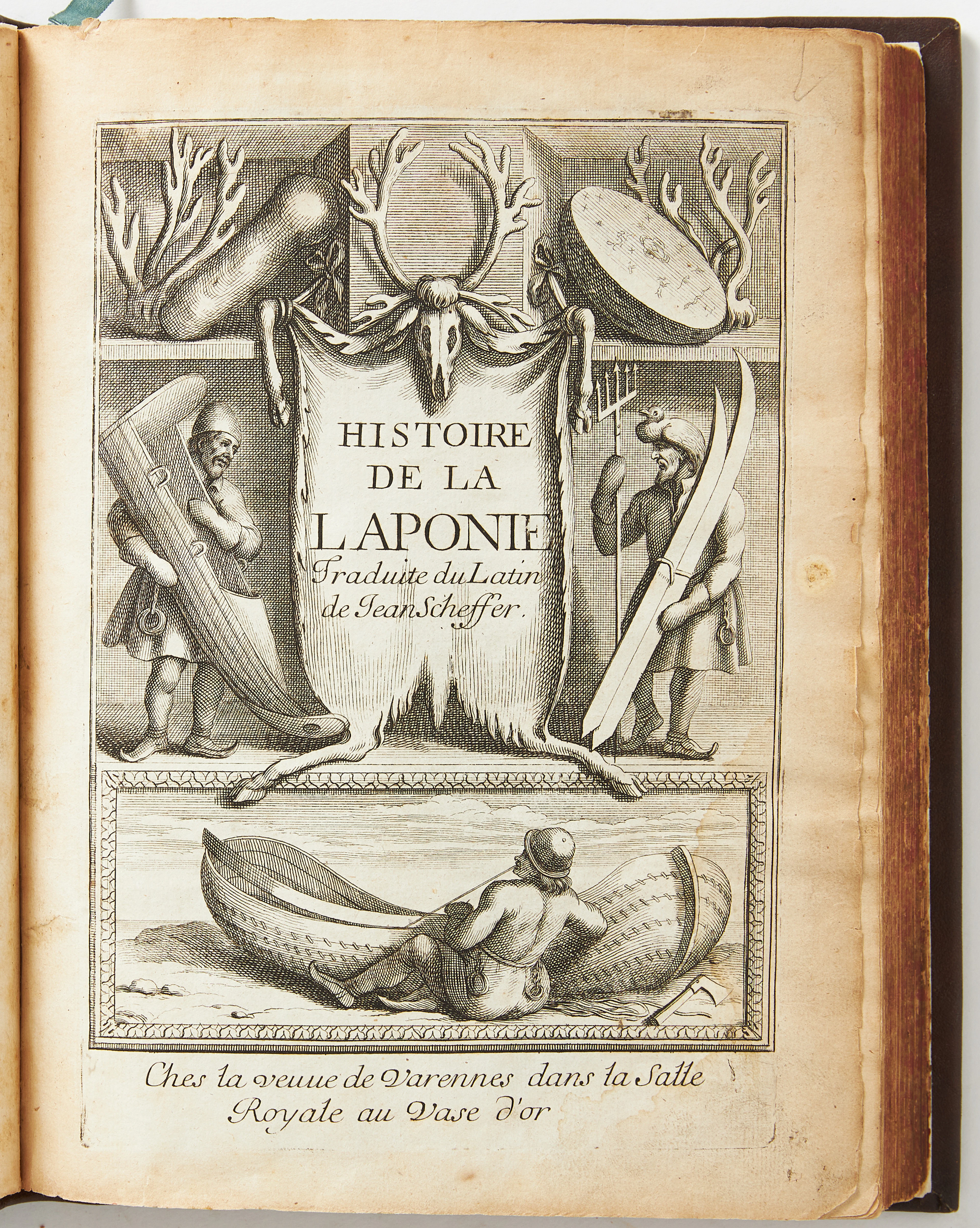 FRENCH EDITION OF SCHEFFERUS BOOK ON LAPLAND 1678.