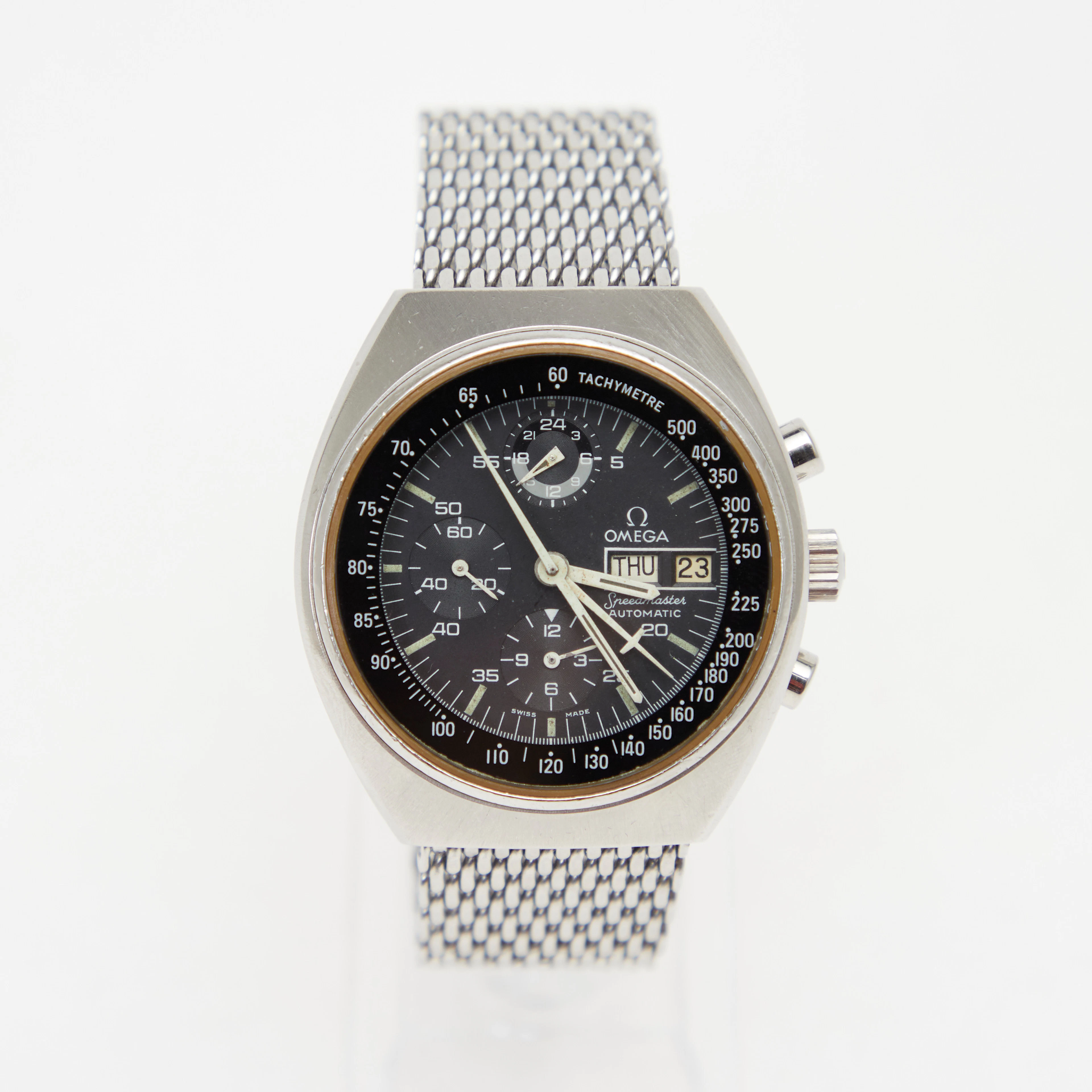 OMEGA. Armbanduhr / Chronograph, 'Speedmaster Mark 4.5', Automatik, Schweiz.