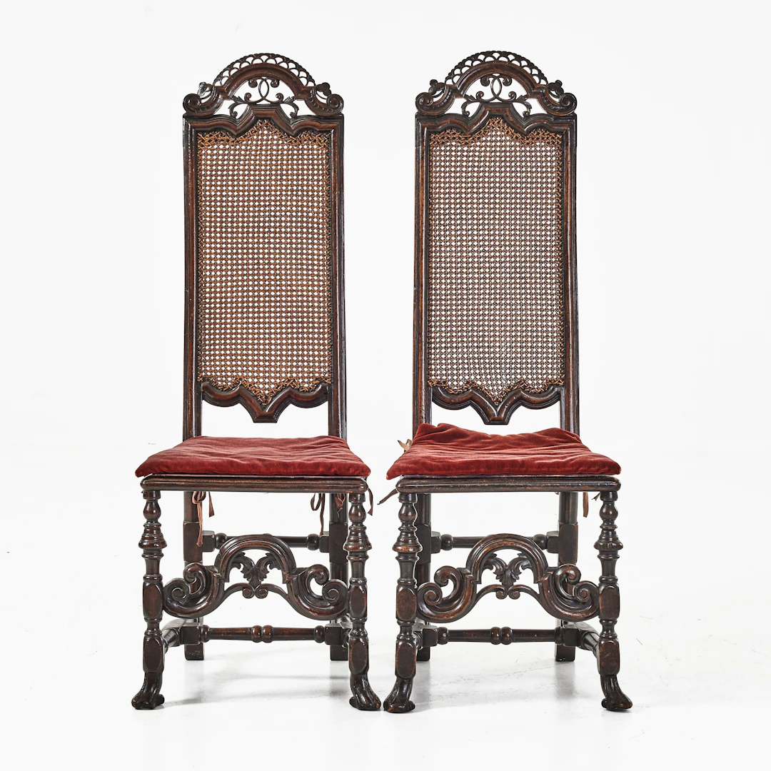 STOLAR, 1 par, William and Mary, England, omkr. 1700.