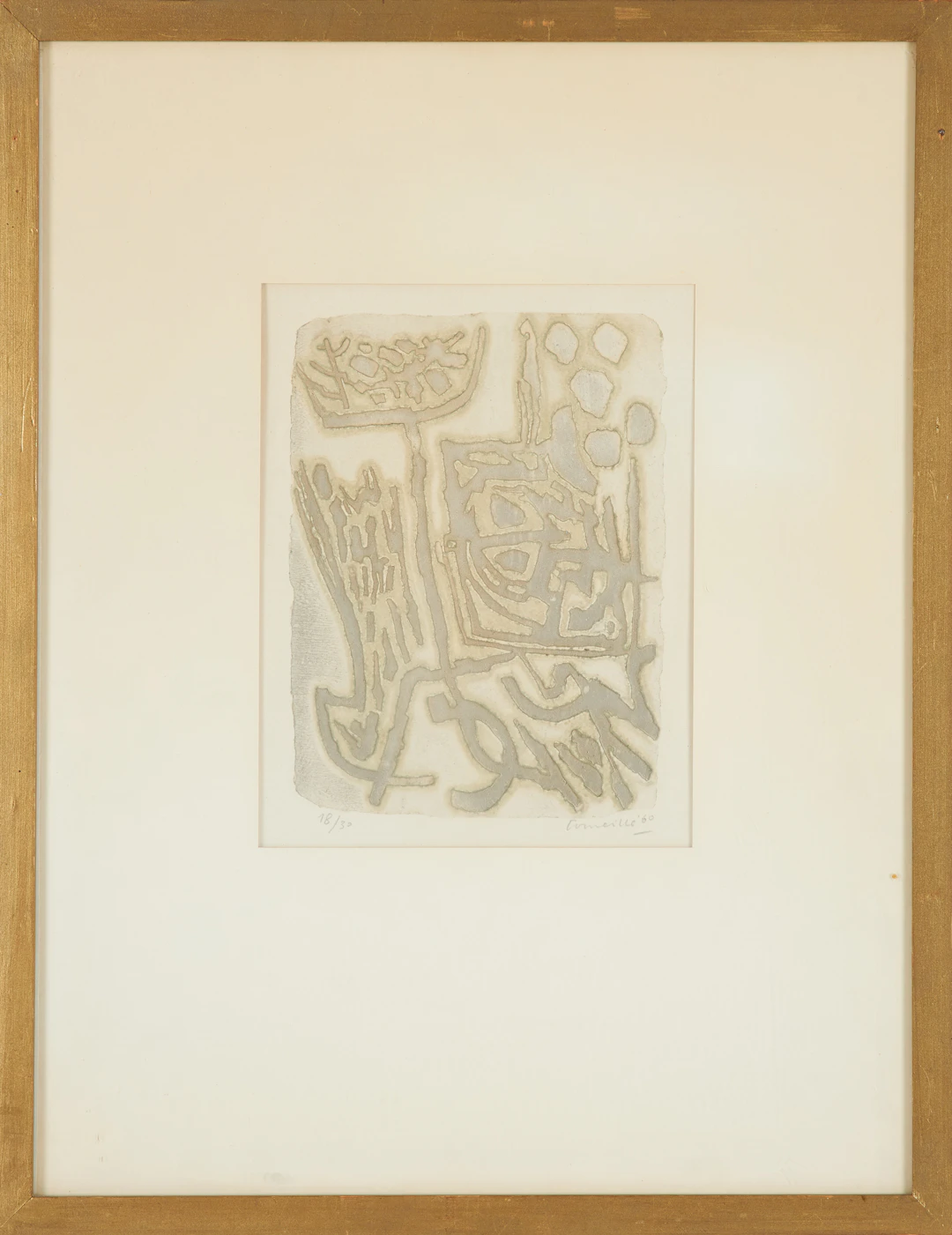 GUILLAUME VAN BEVERLOO, "CORNEILLE". Komposition, carborundumetsning