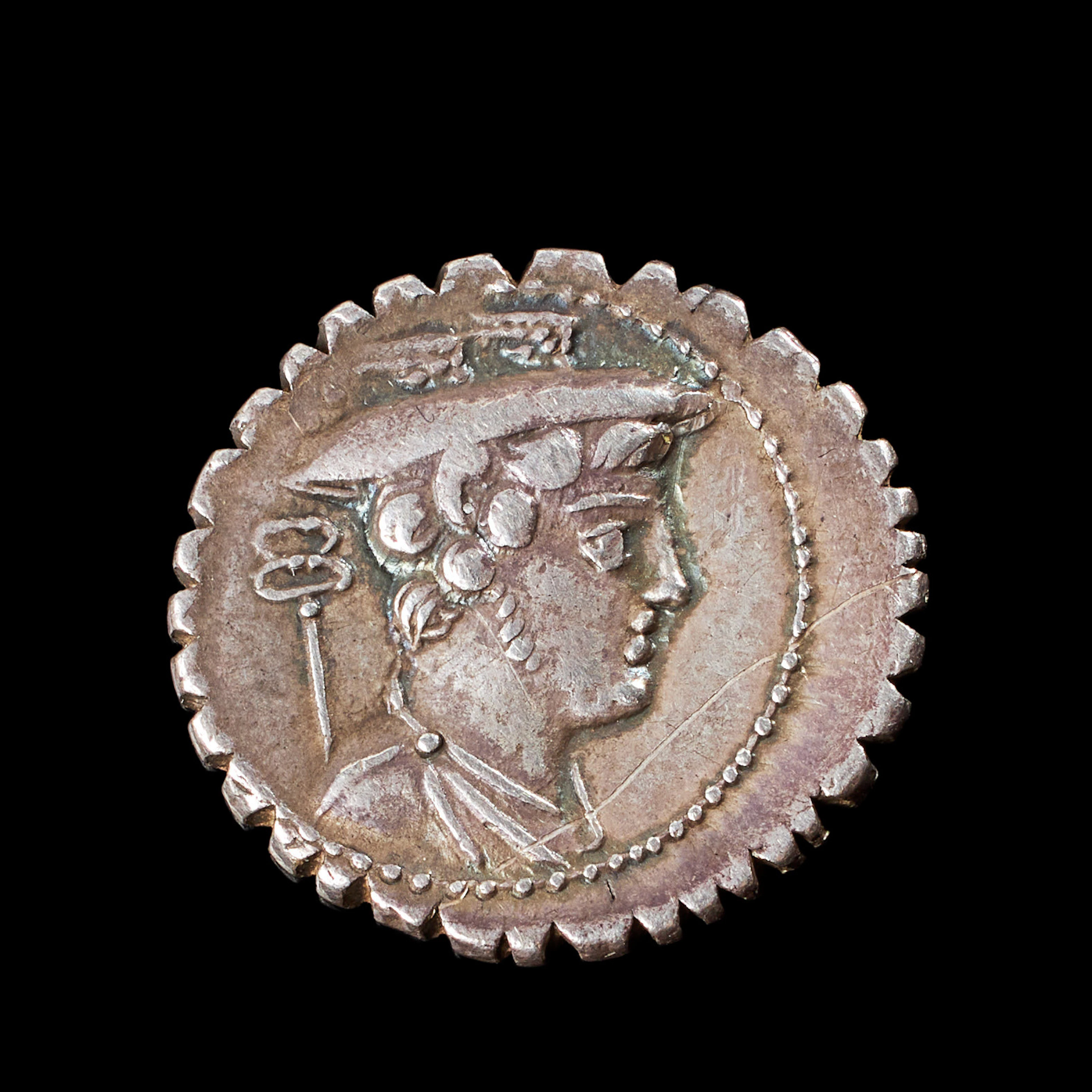 SILVERMYNT, romersk republik, C Mamilius Limetanus, denarius präglad