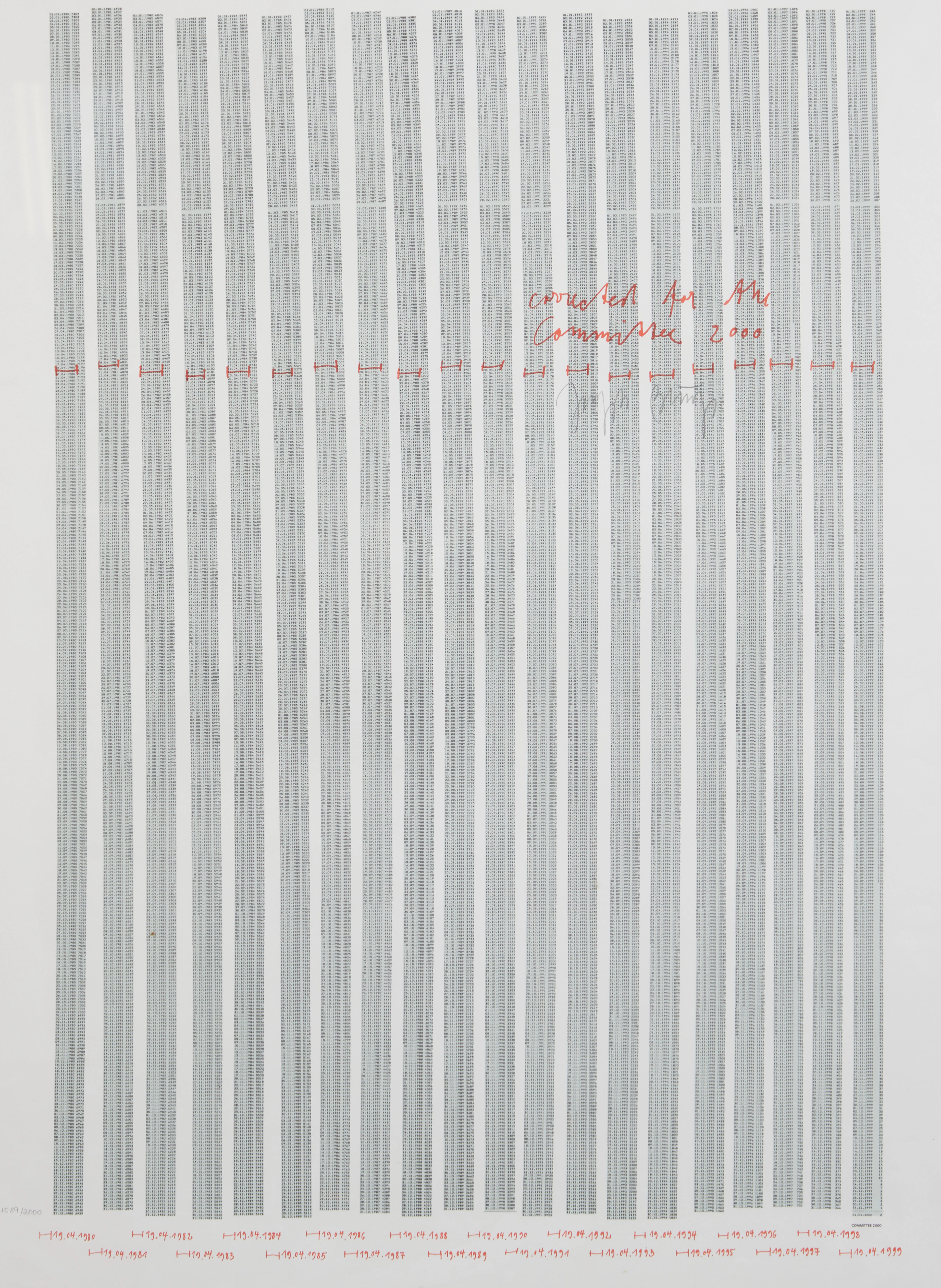 JOSEPH BEUYS (1921 - 1986). Countdown 2000, Farboffset.