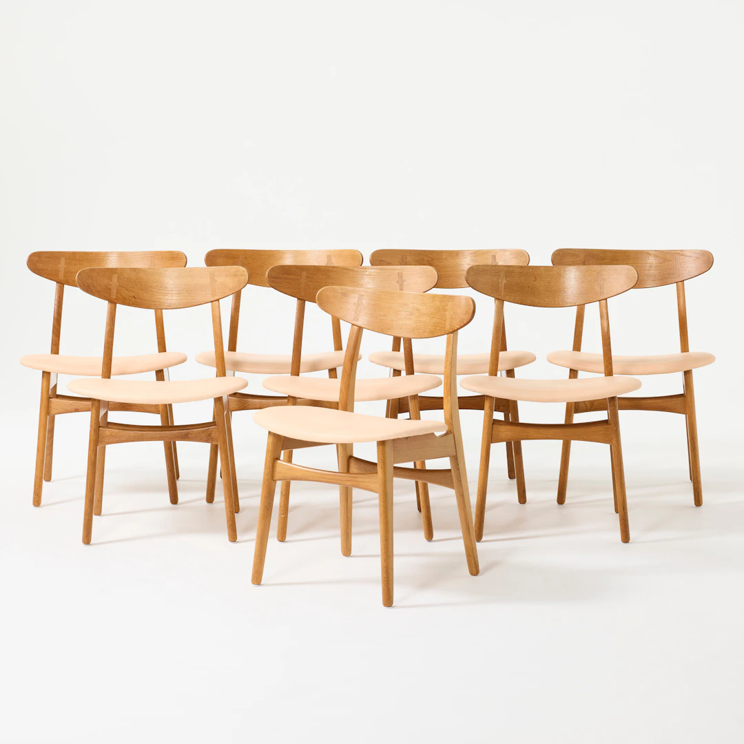 HANS J WEGNER. "CH30", stolar, åtta stycken, Carl Hansen & Søn, Danmark