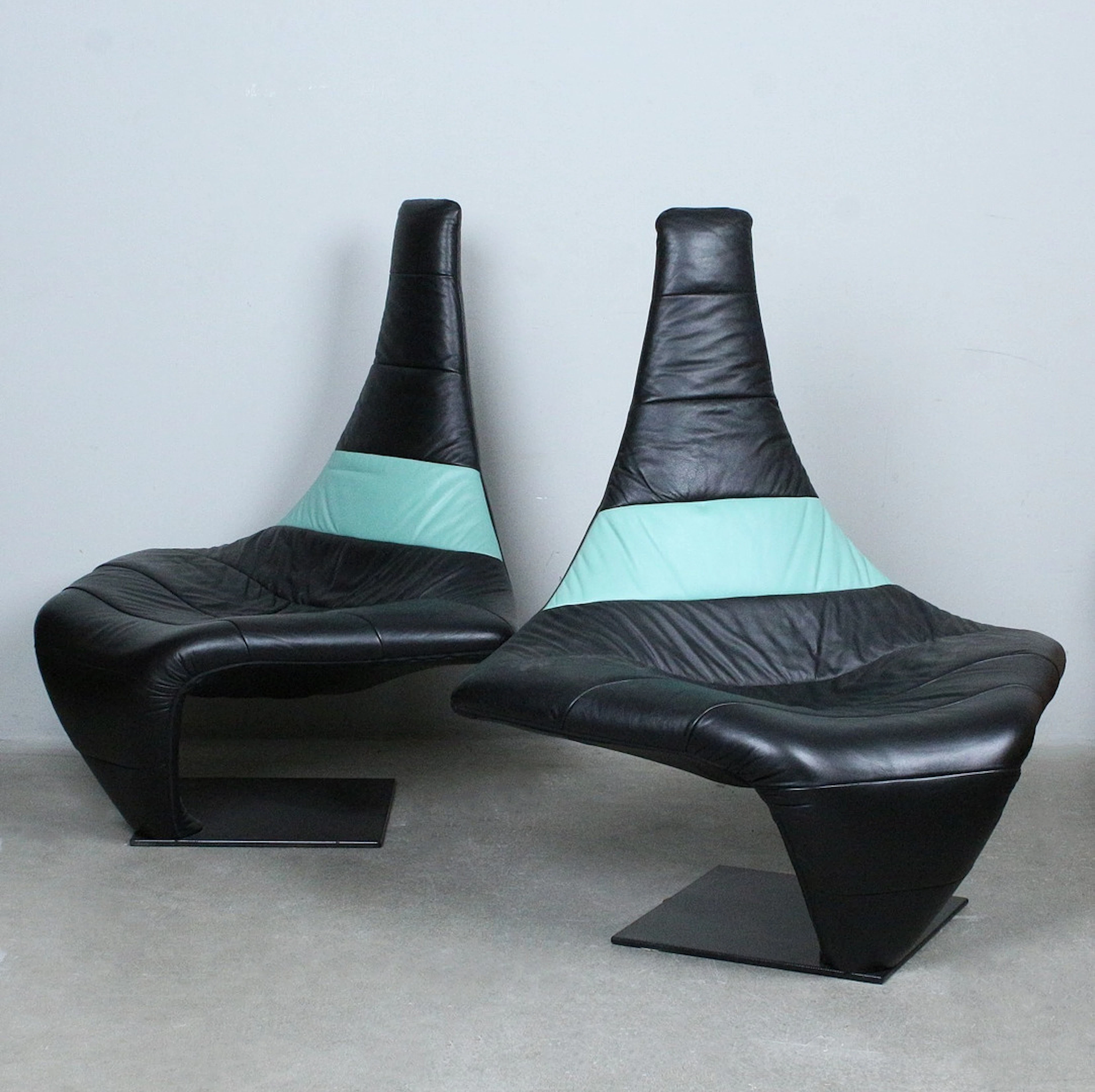 JACK CREBOLDER. Harvink. Paar skulpturale Sessel, Modell 'Turner'