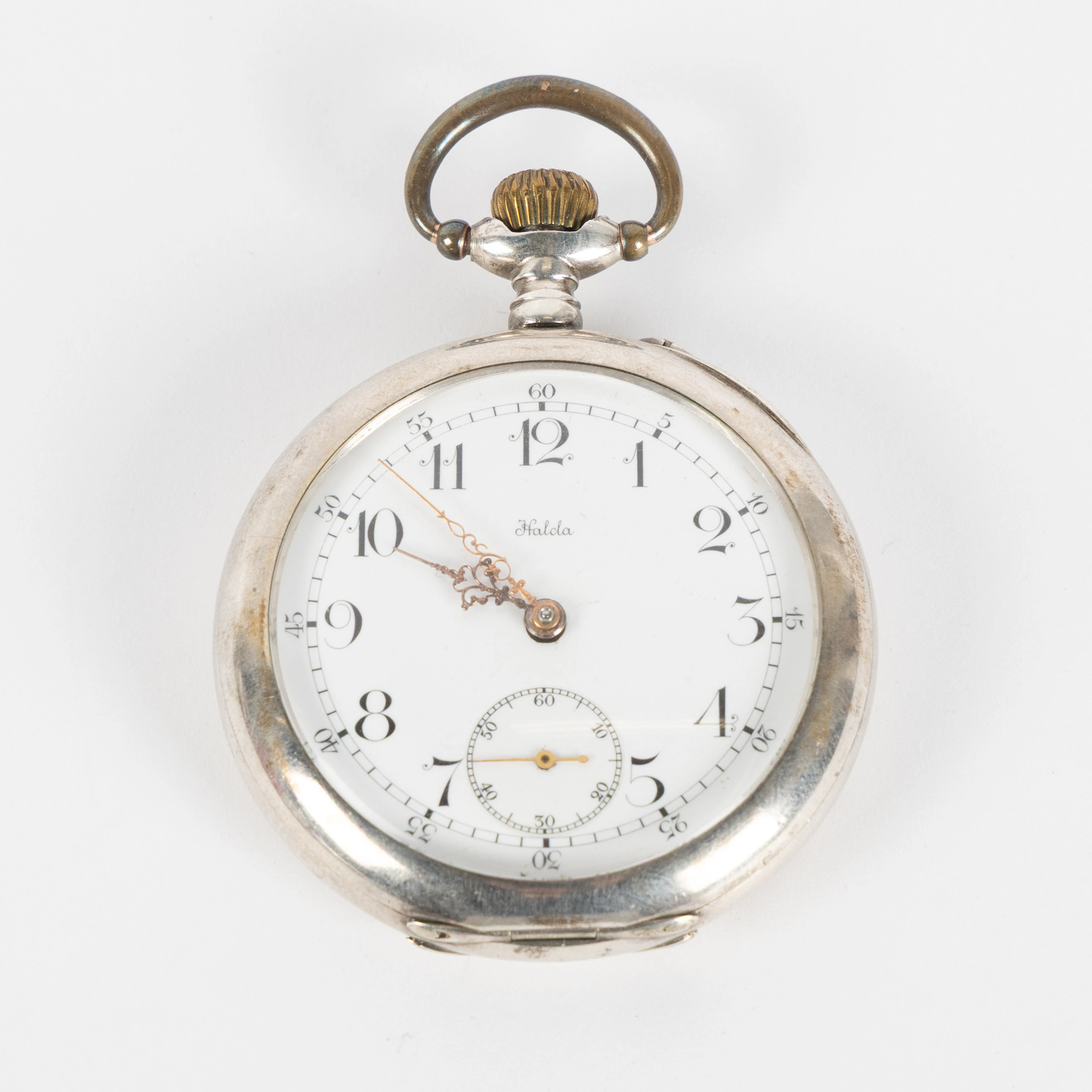 HALDA, fickur, 51,5 mm, silver, 1910-talet.