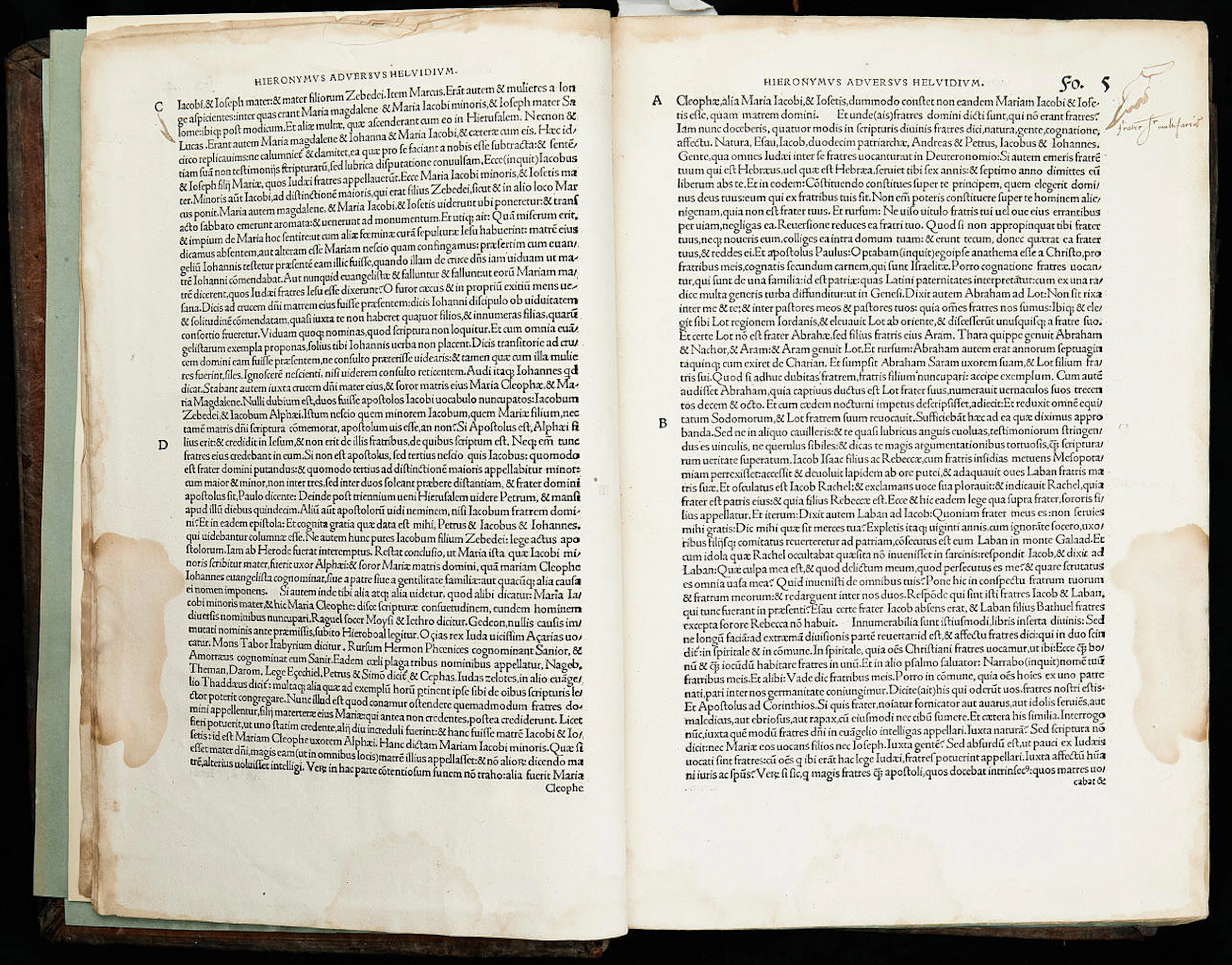 ERASMUS AV ROTTERDAM, Hieronymus epistlar, tryckt av Johan Froben i Basel 1516.
