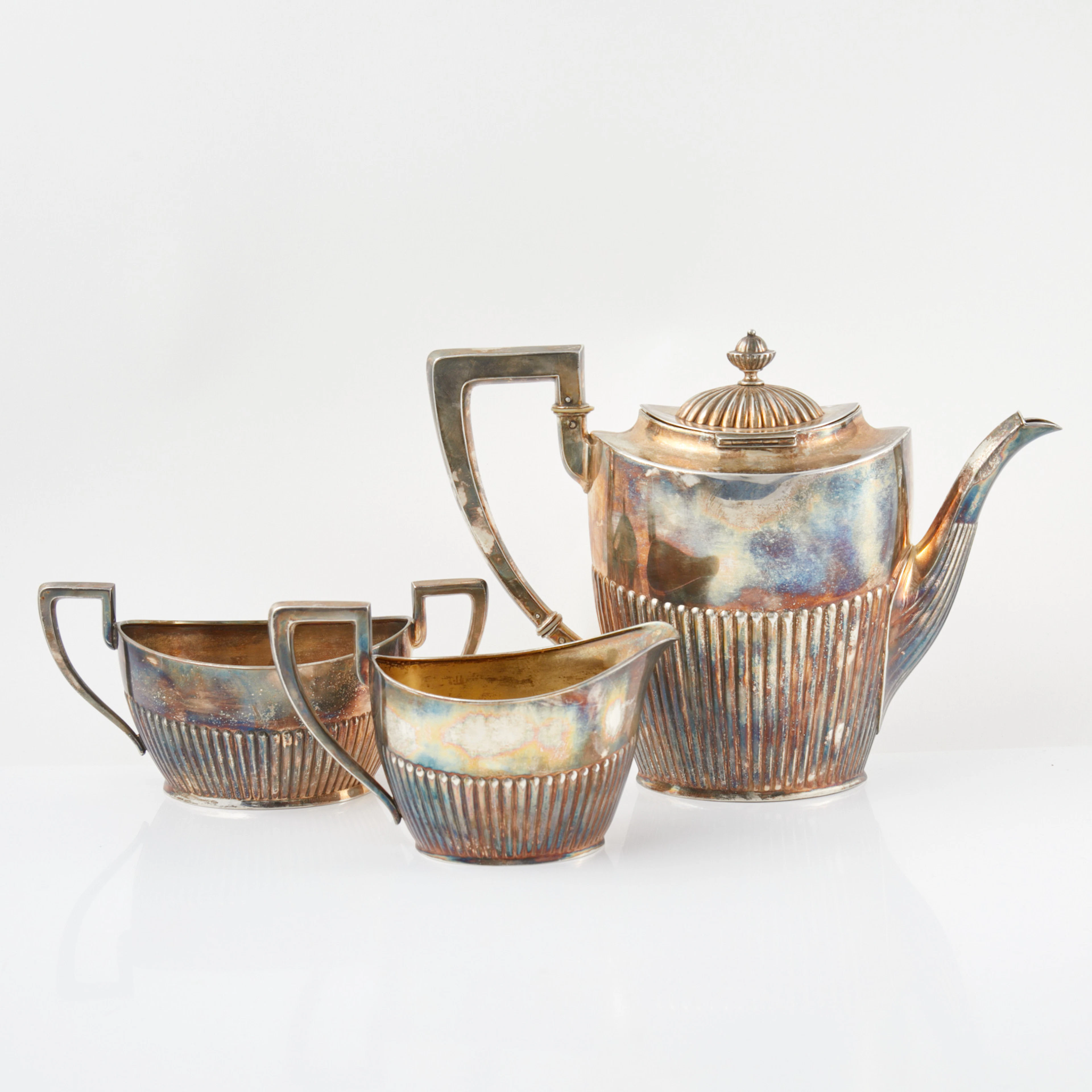 KAFFESET, 3 dlr, silver, svensk importstämpel, 1900-tal.