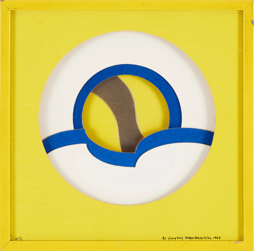 BECK & JUNG. "Polykroma stansade reliefer" blandteknik, signerad Bo